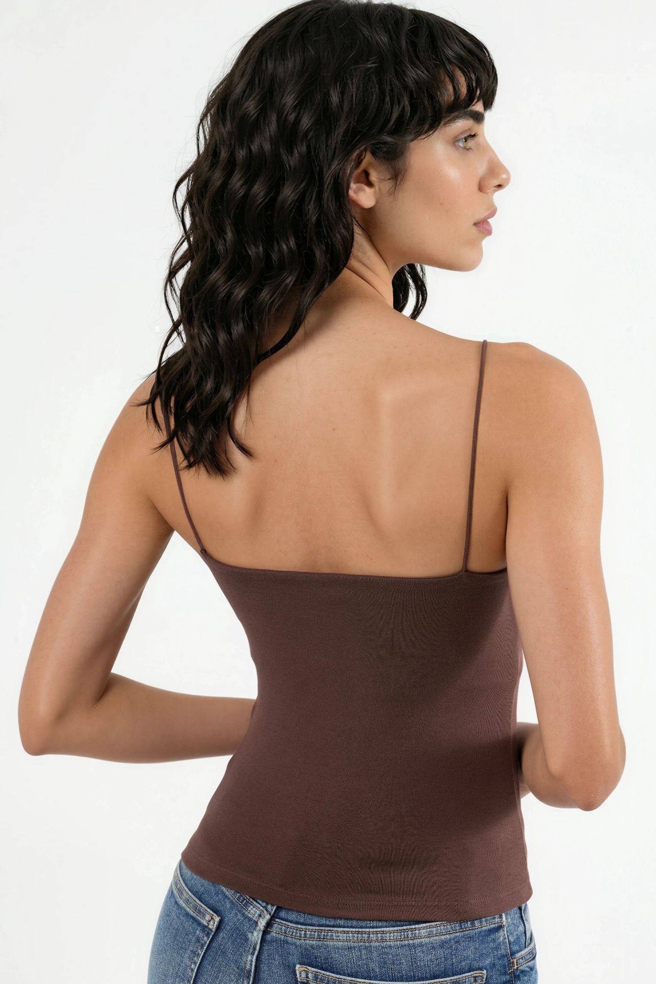 BUSEM Slim Fit Ribbed V-Neck Blouse 3