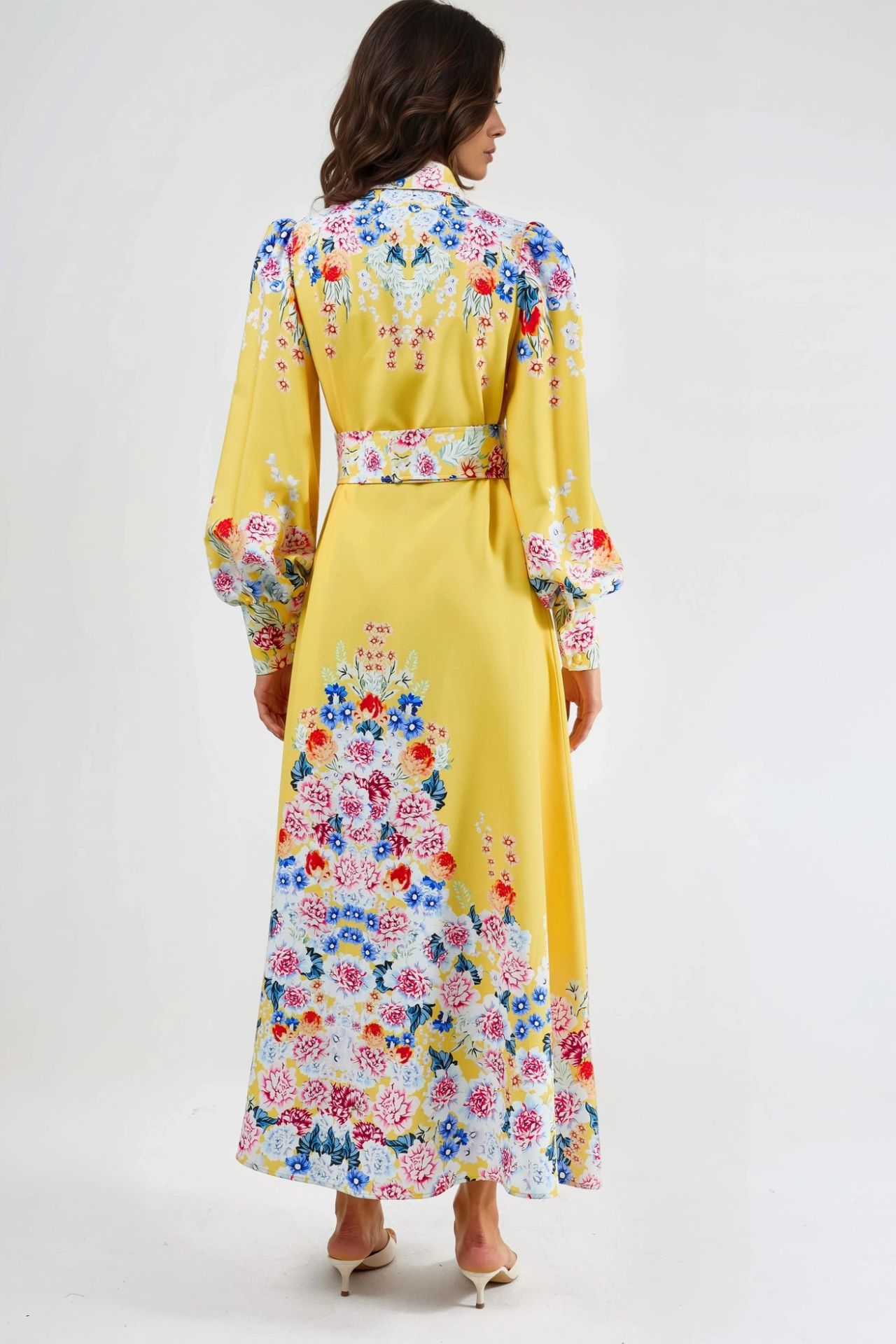 MSN Floral Maxi Dress with Button Closure 3