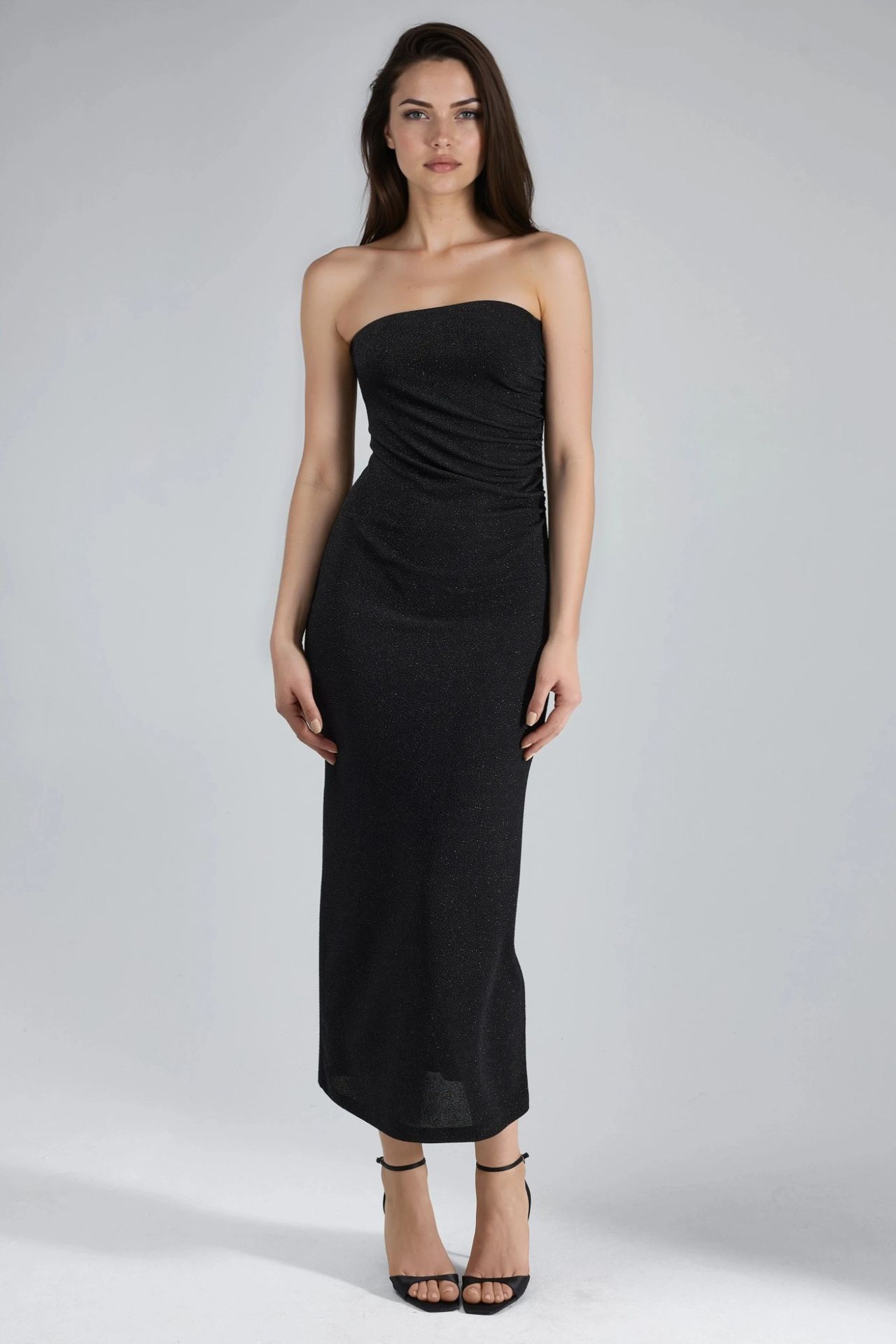 BUSEM Shiny Slit Detailed Maxi Dress 1