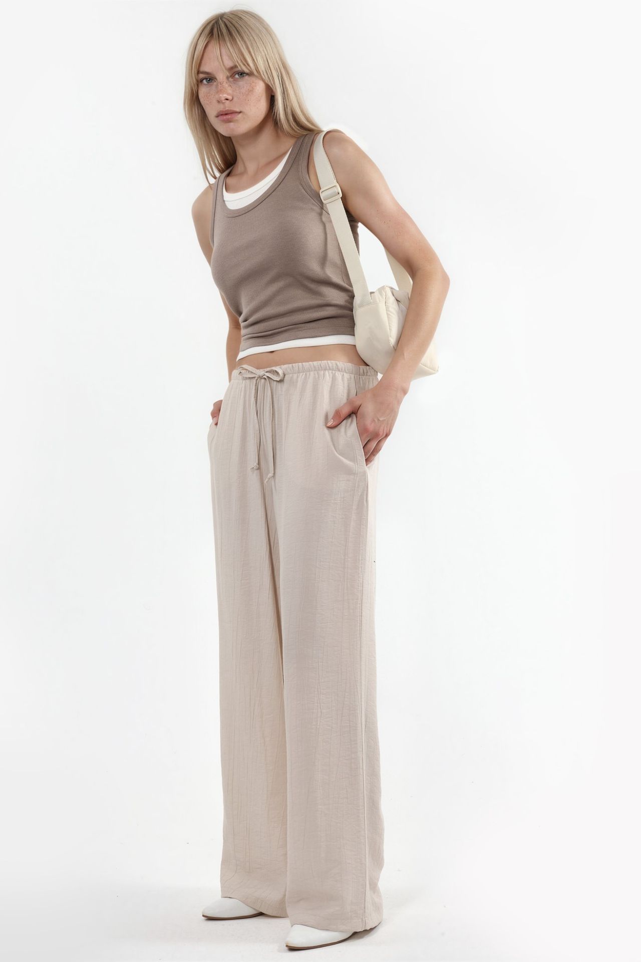 BUSEM Women's Wide-Leg Woven Trousers 5