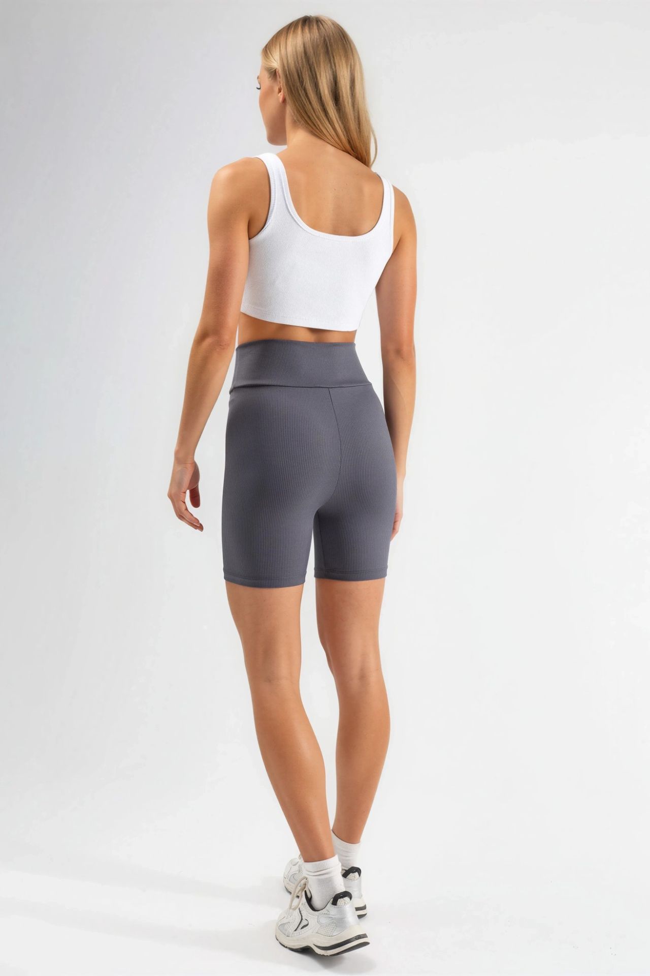 High Waist Ribbed Biker Shorts Ellie Collection 4