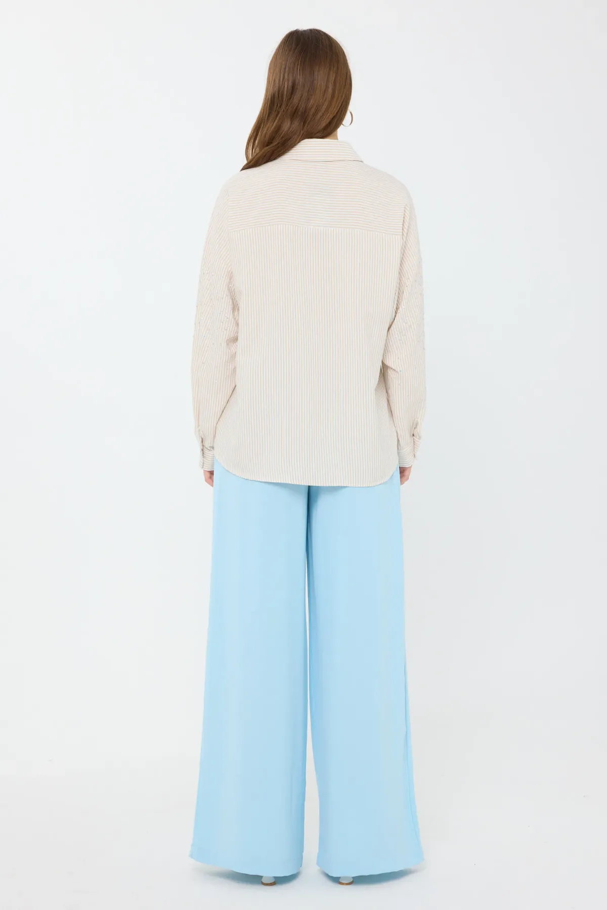 Relaxed Long-Sleeve Shirt with Stone Embellishments 4