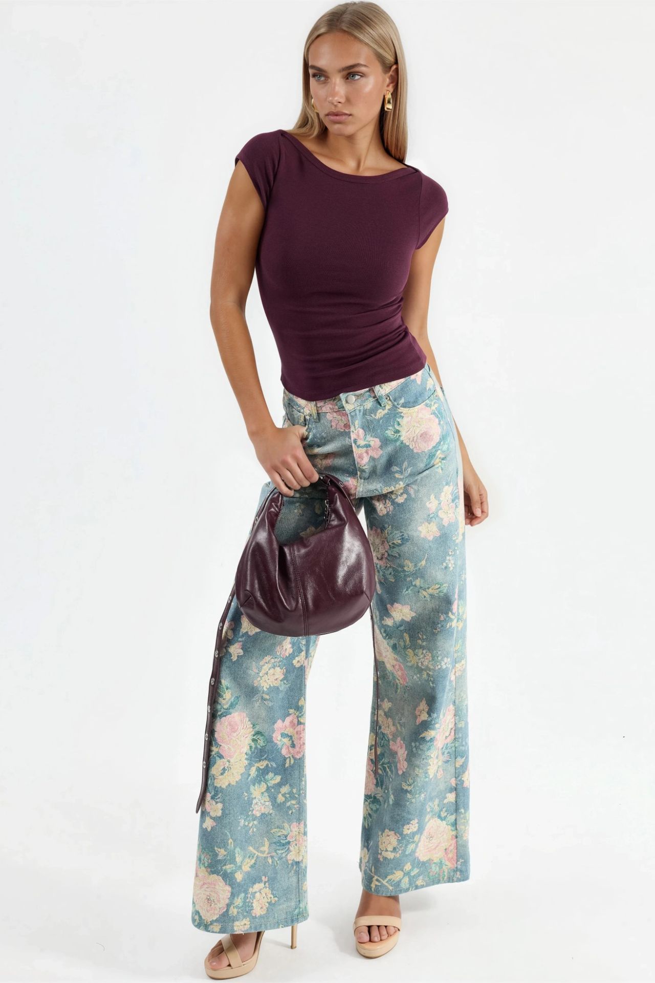 BUSEM Slim Fit Boat Neck Blouse 4