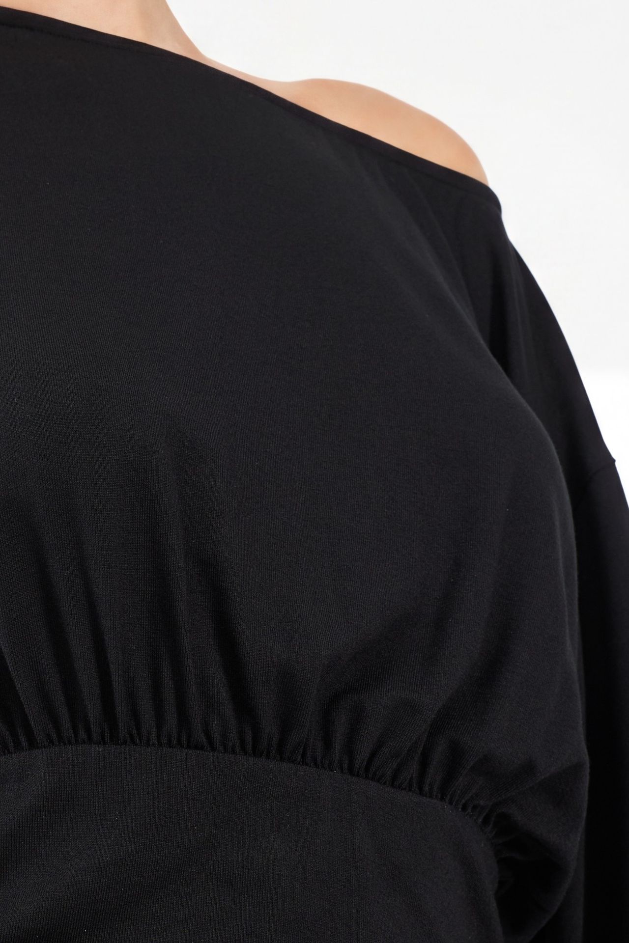Asymmetrical Neck Soft Knit Blouse 5