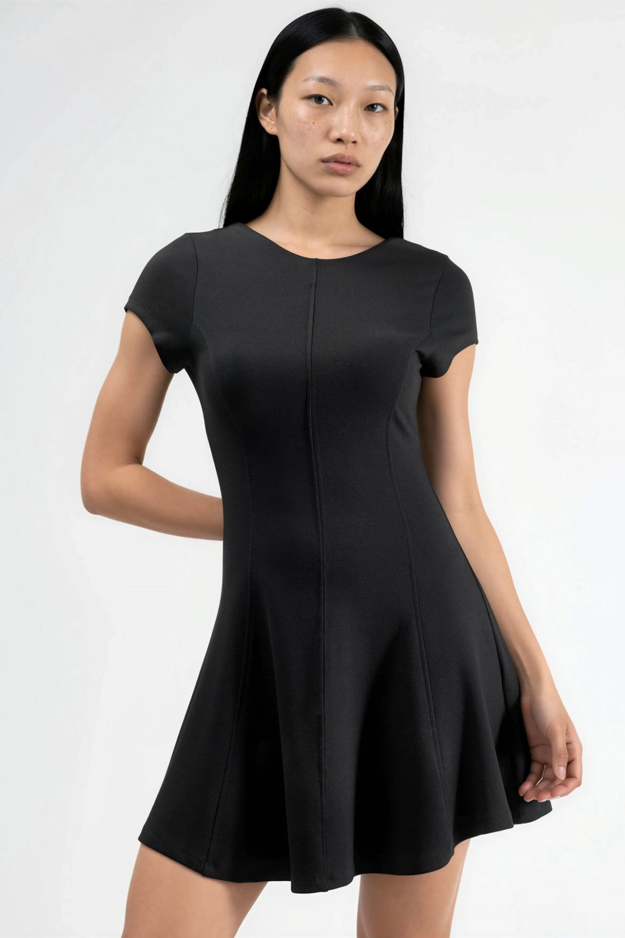 BUSEM Short Sleeve Mini A-Line Dress 1