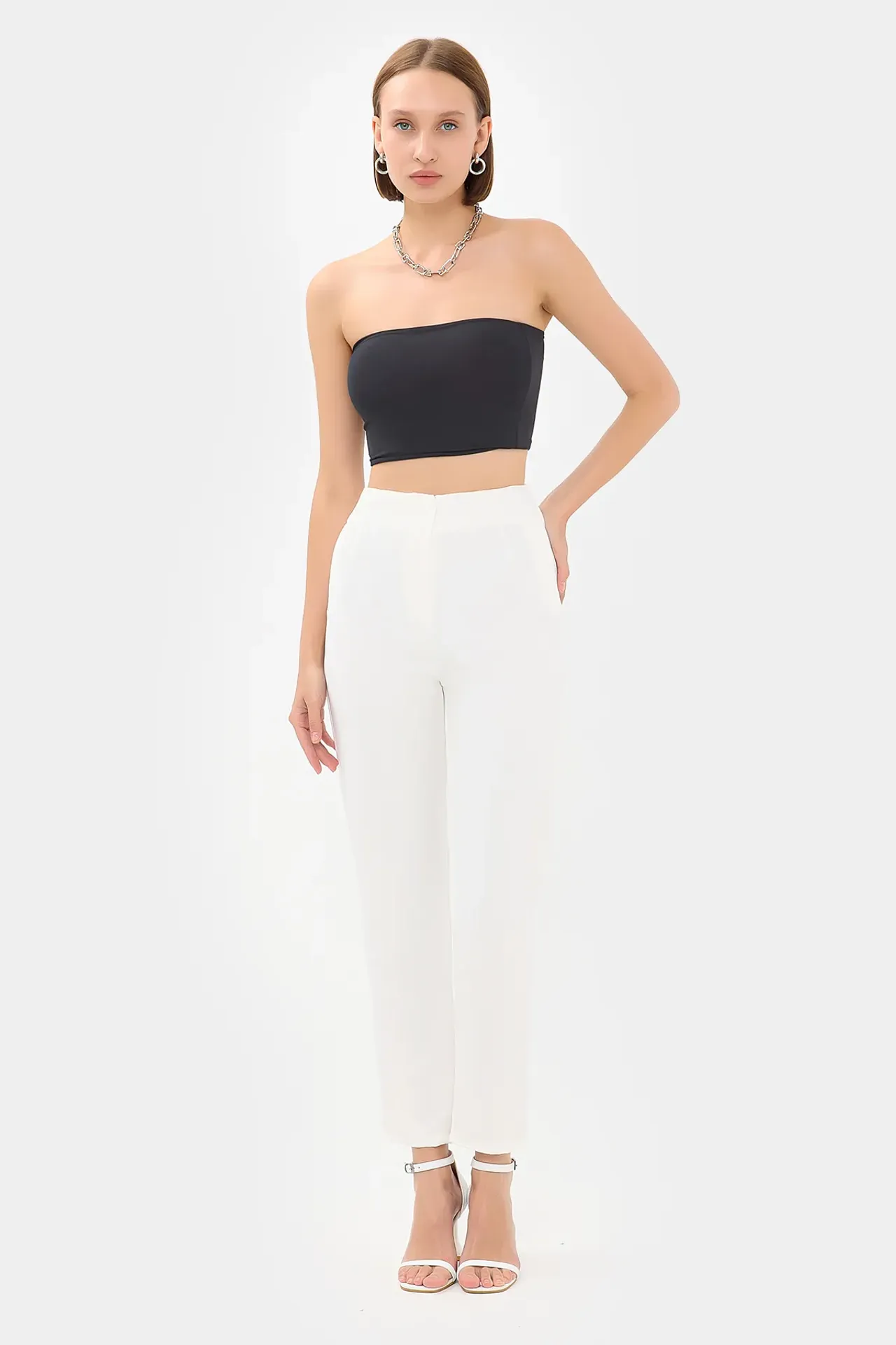 High Waist Carrot fit Trousers