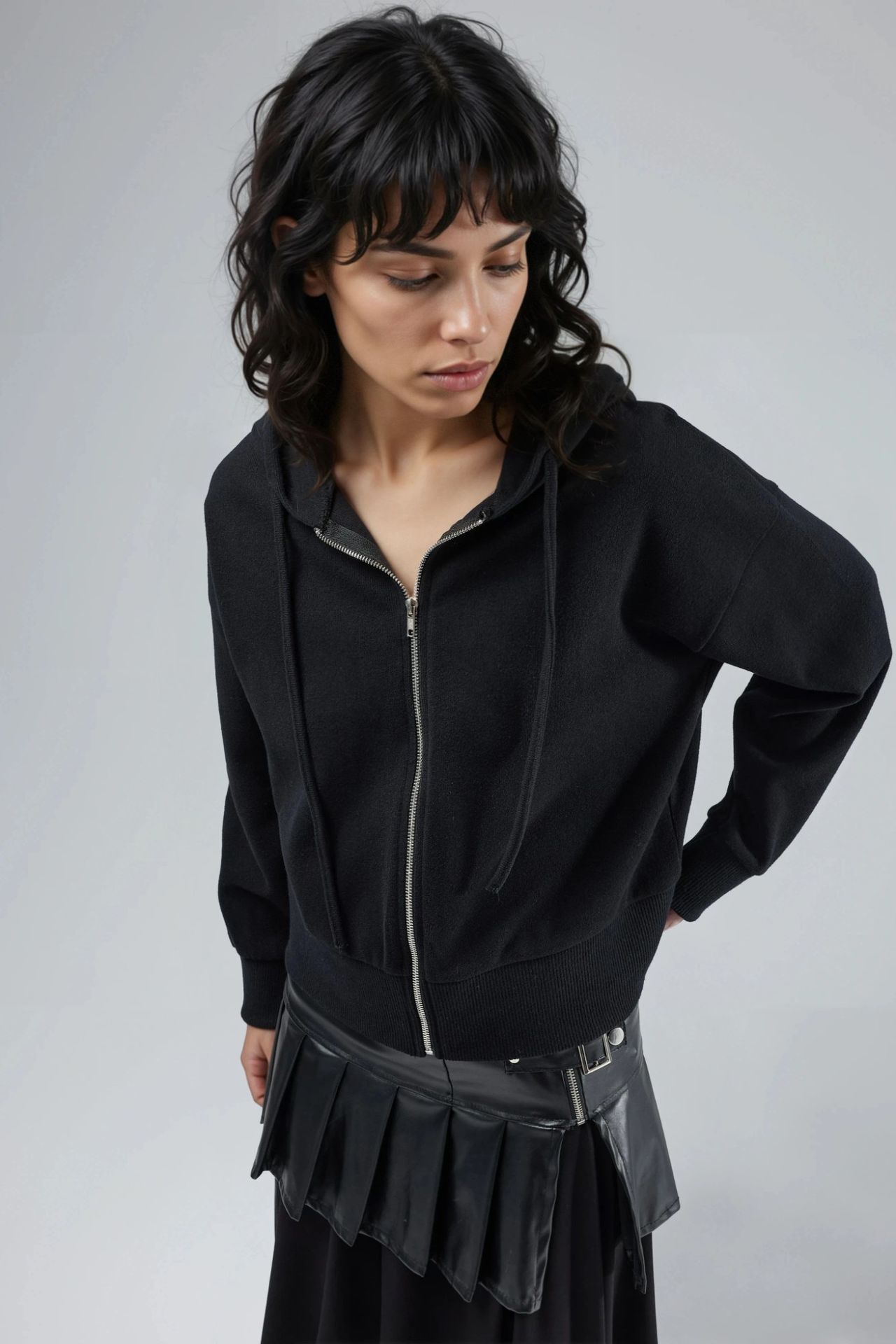 BUSEM Hooded Zipper Jacket with Pockets 4