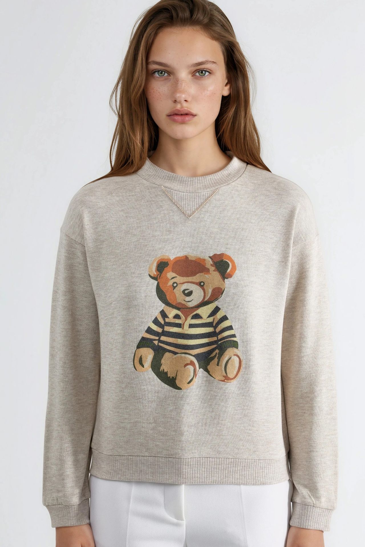 BUSEM Printed Crew Neck Sweatshirt 7