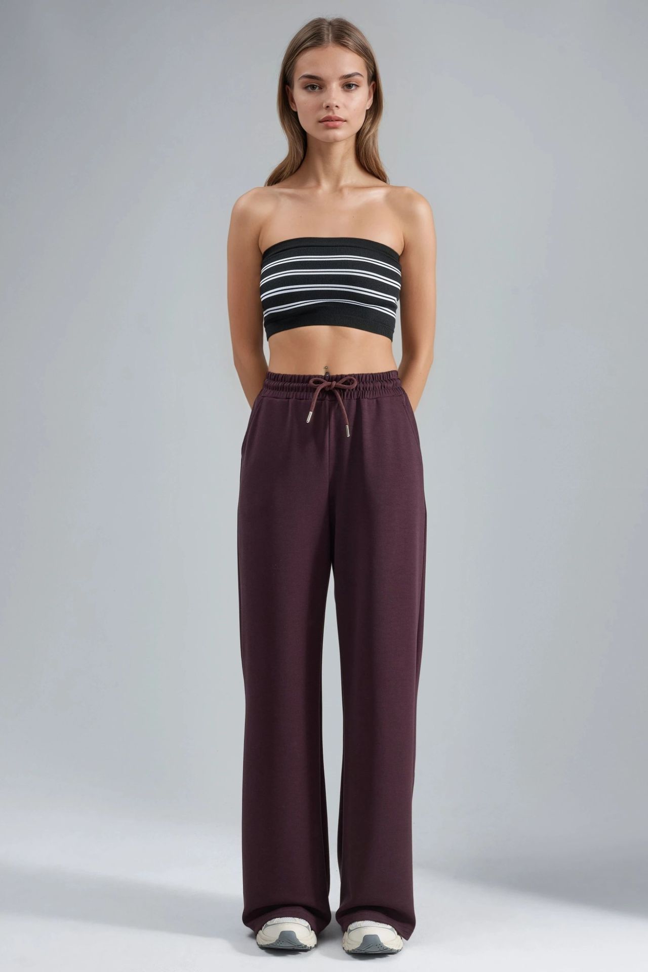 BUSEM Mid Waist Wide Leg Modal Pants 8