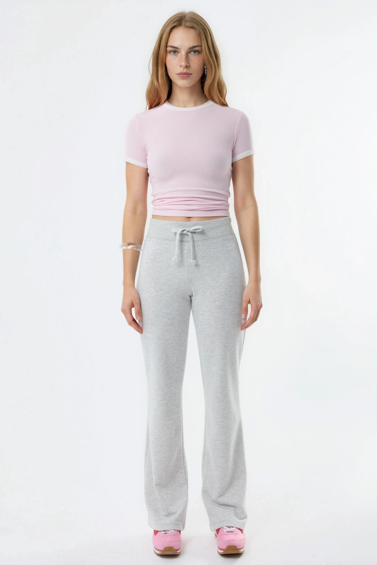 BUSEM Elastic Waist Flare Leg Pants 7
