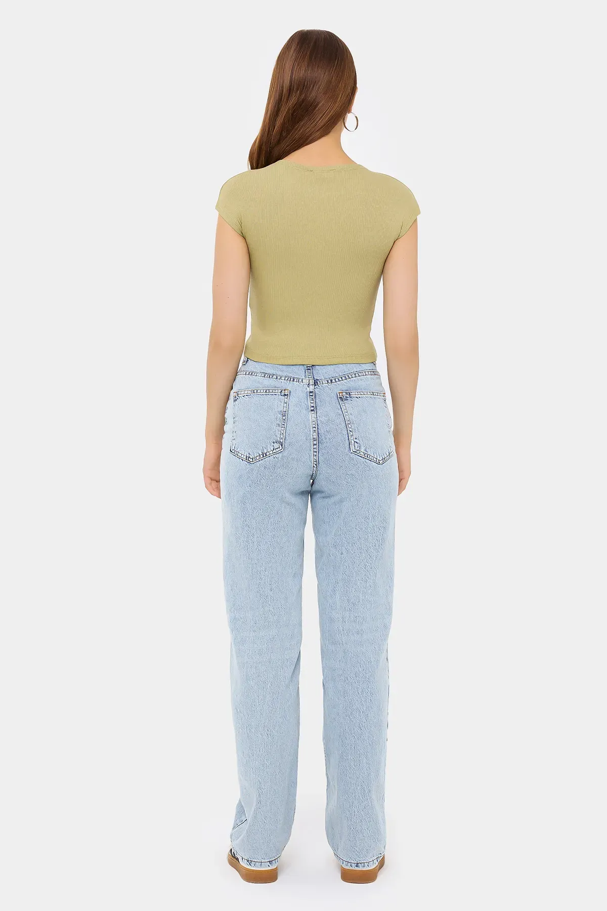 Basic Round Neck Short Sleeve Cropped Top 4