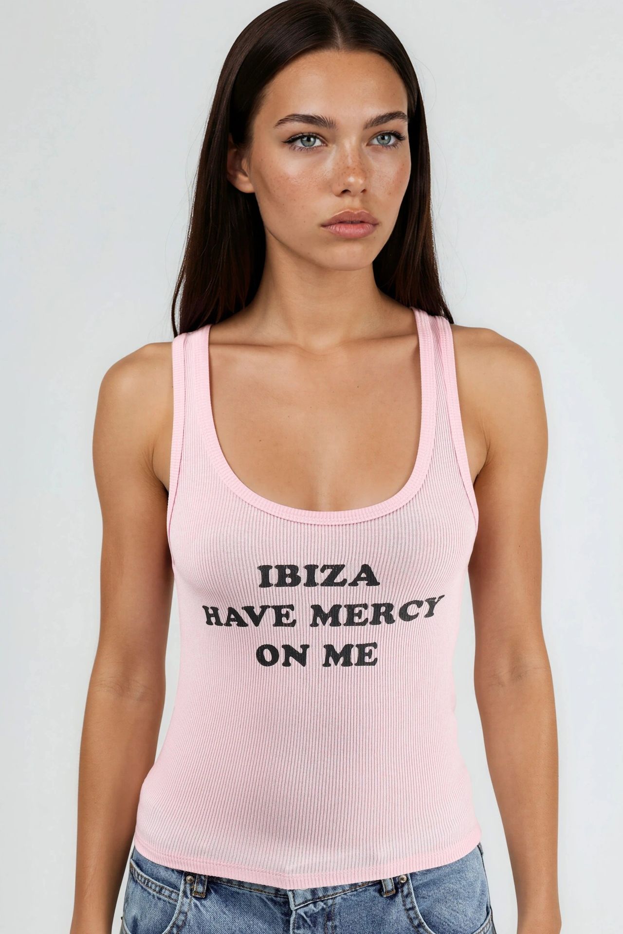 BUSEM Ribbed Printed Sleeveless U Collar Tank Top 6