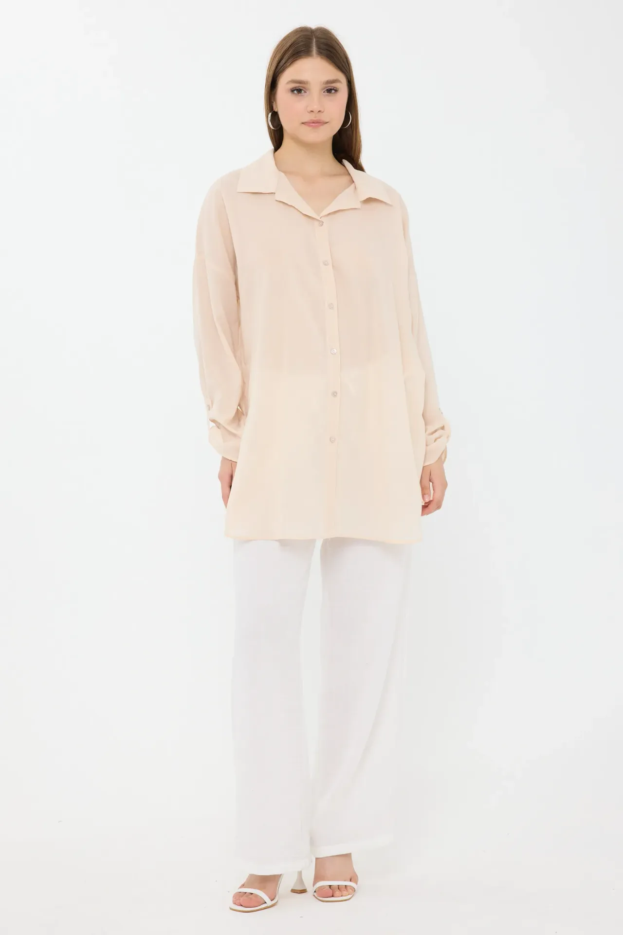 Oversized Long Sleeve Buttoned Shirt