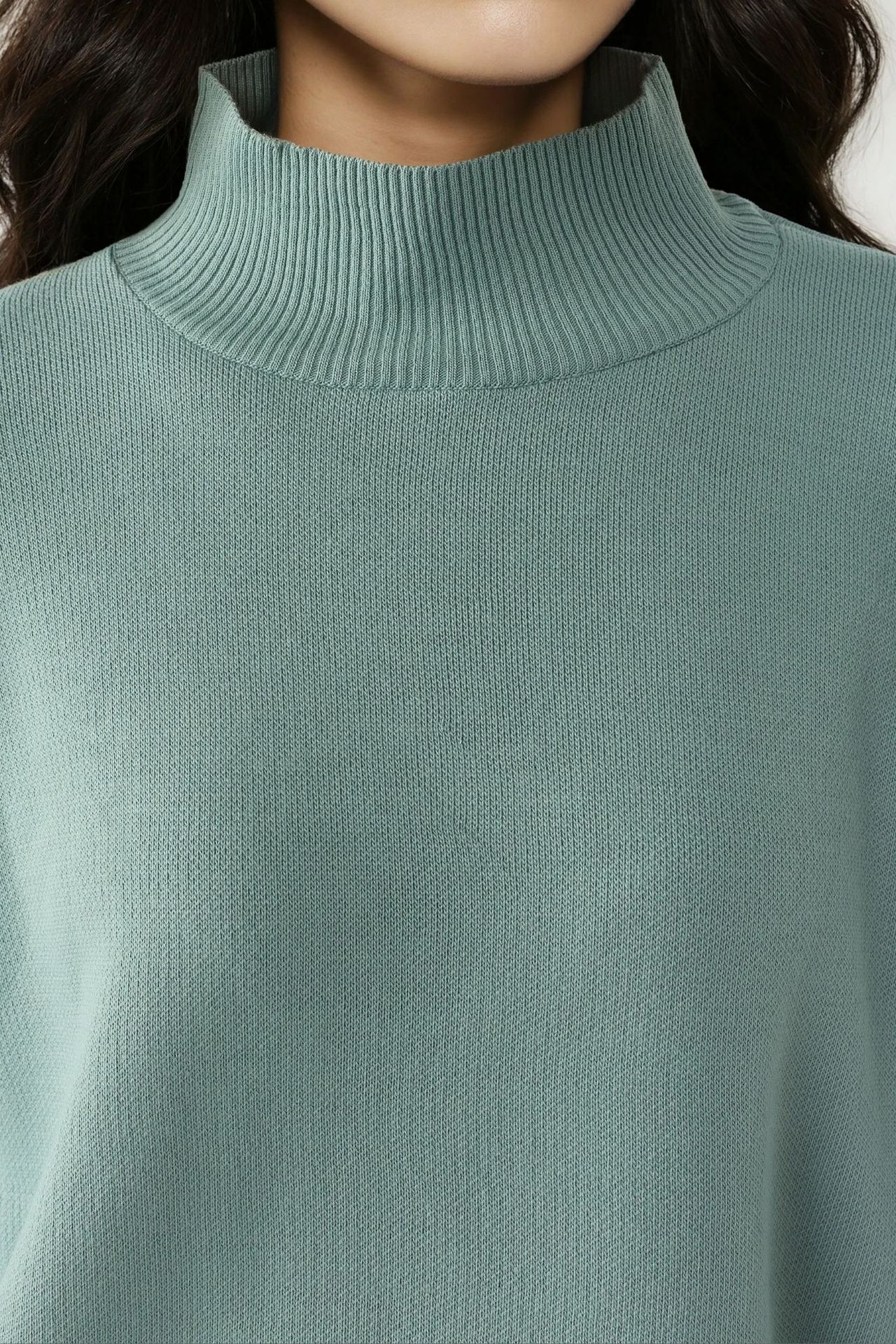 MY FASHION Oversized Half Turtleneck Knit Sweater 5