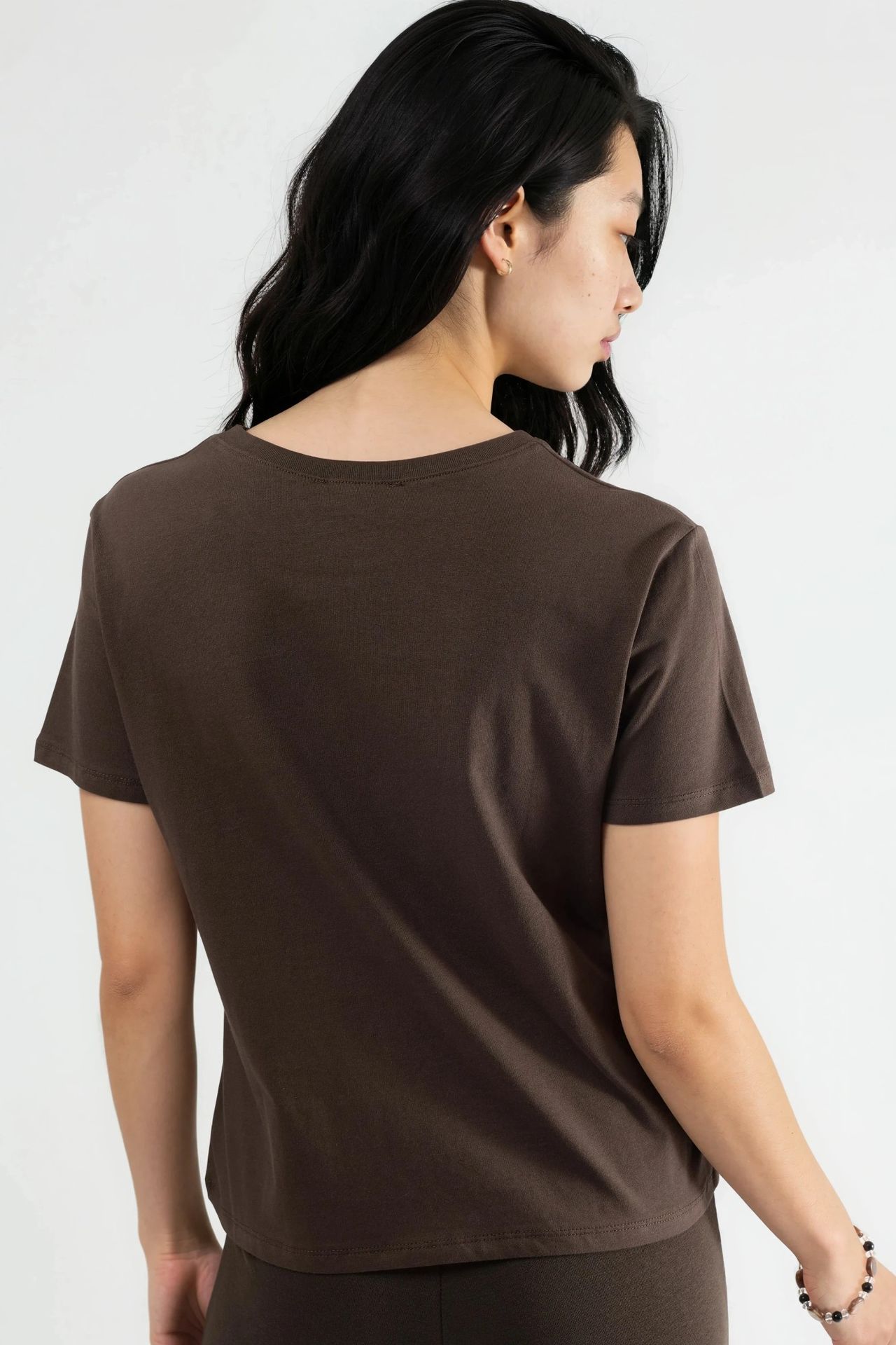BUSEM Plain Crew Neck Cotton T-Shirt 3