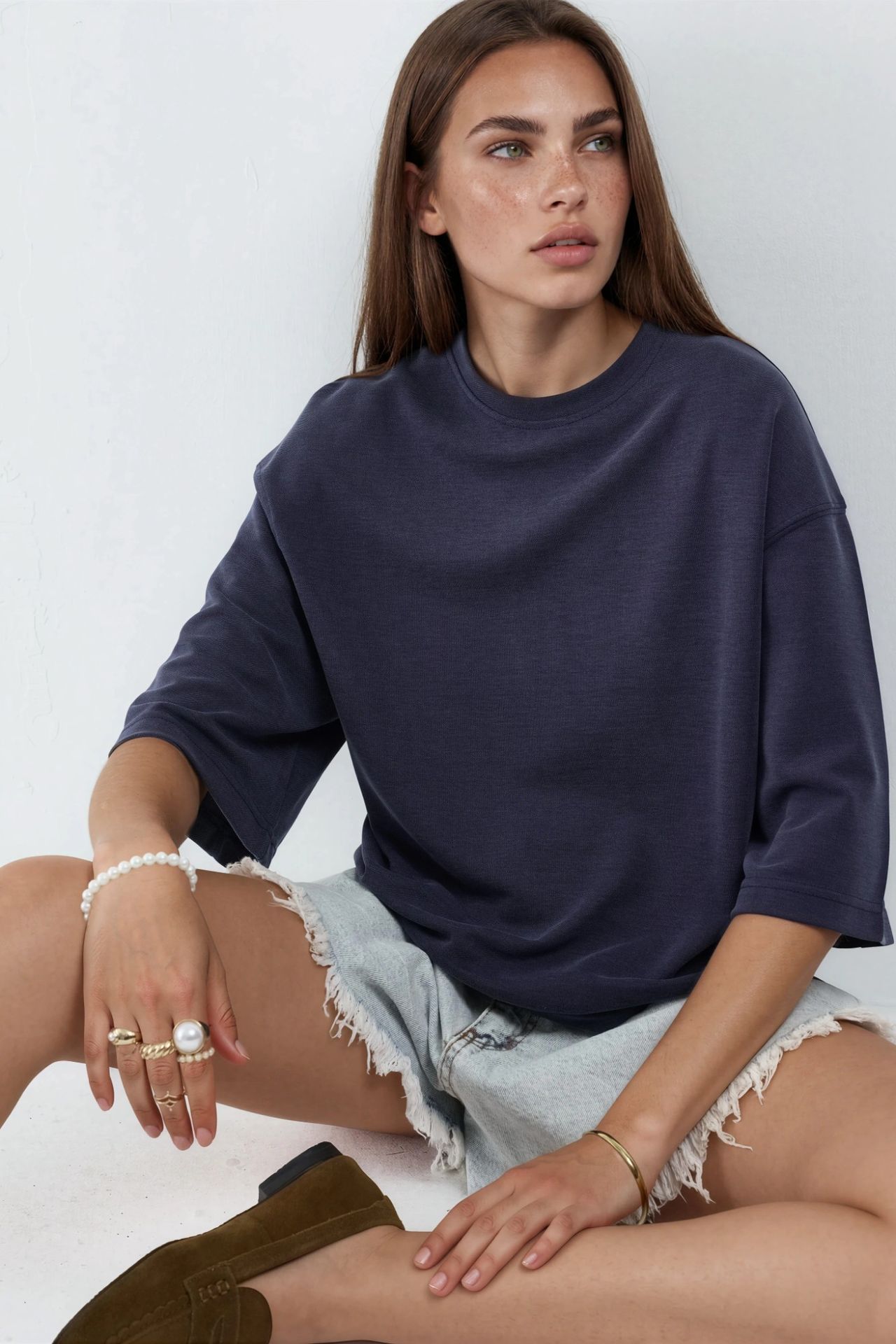 BUSEM Oversized Crew Neck Tee 1