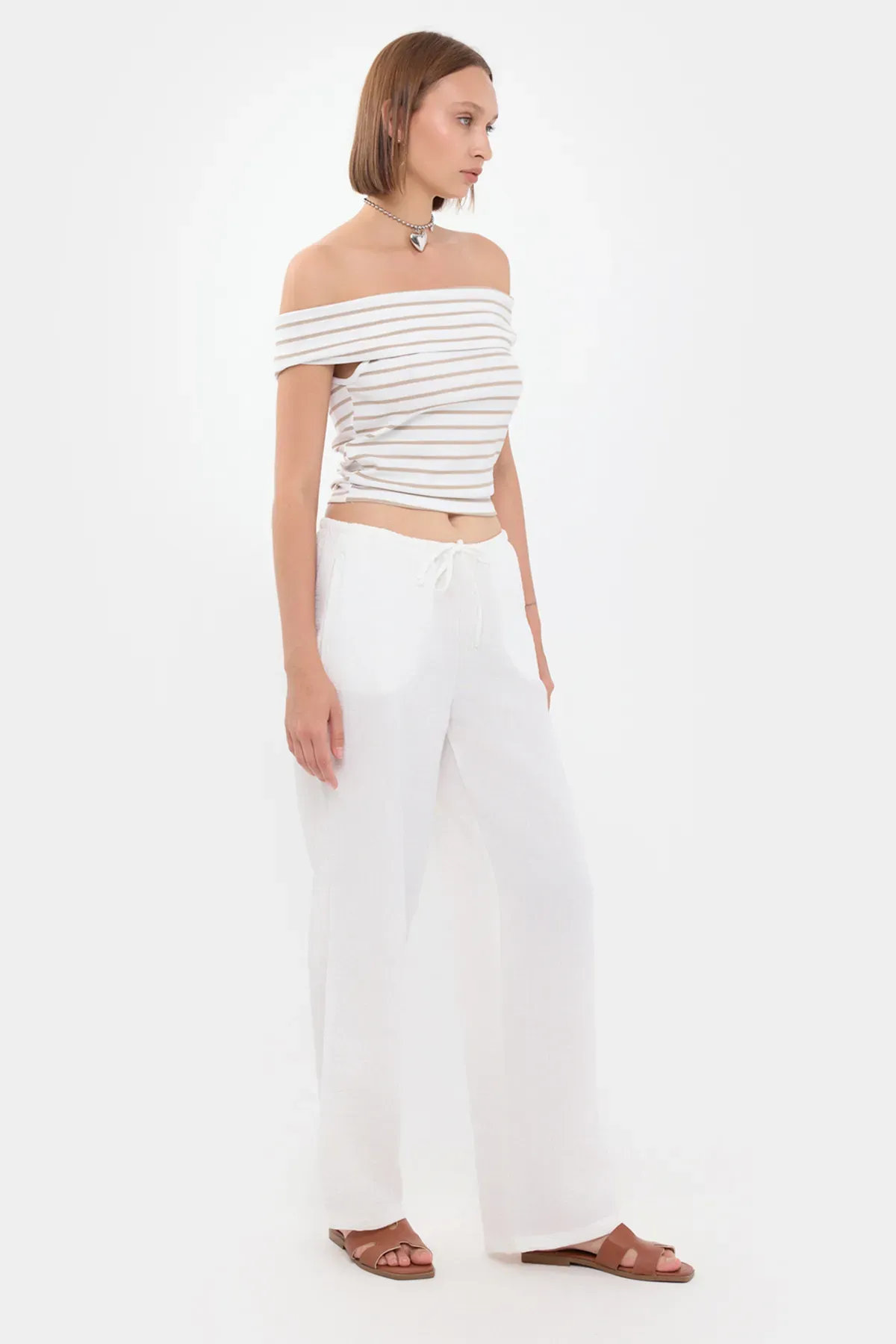 Striped Off-Shoulder Top 3