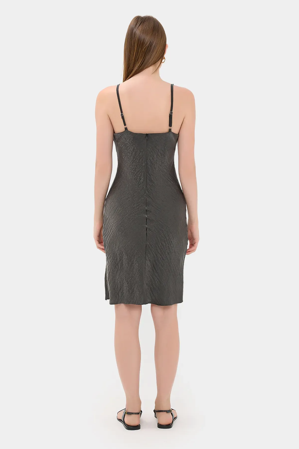 Satin Sleeveless A-Line Mini Dress 5