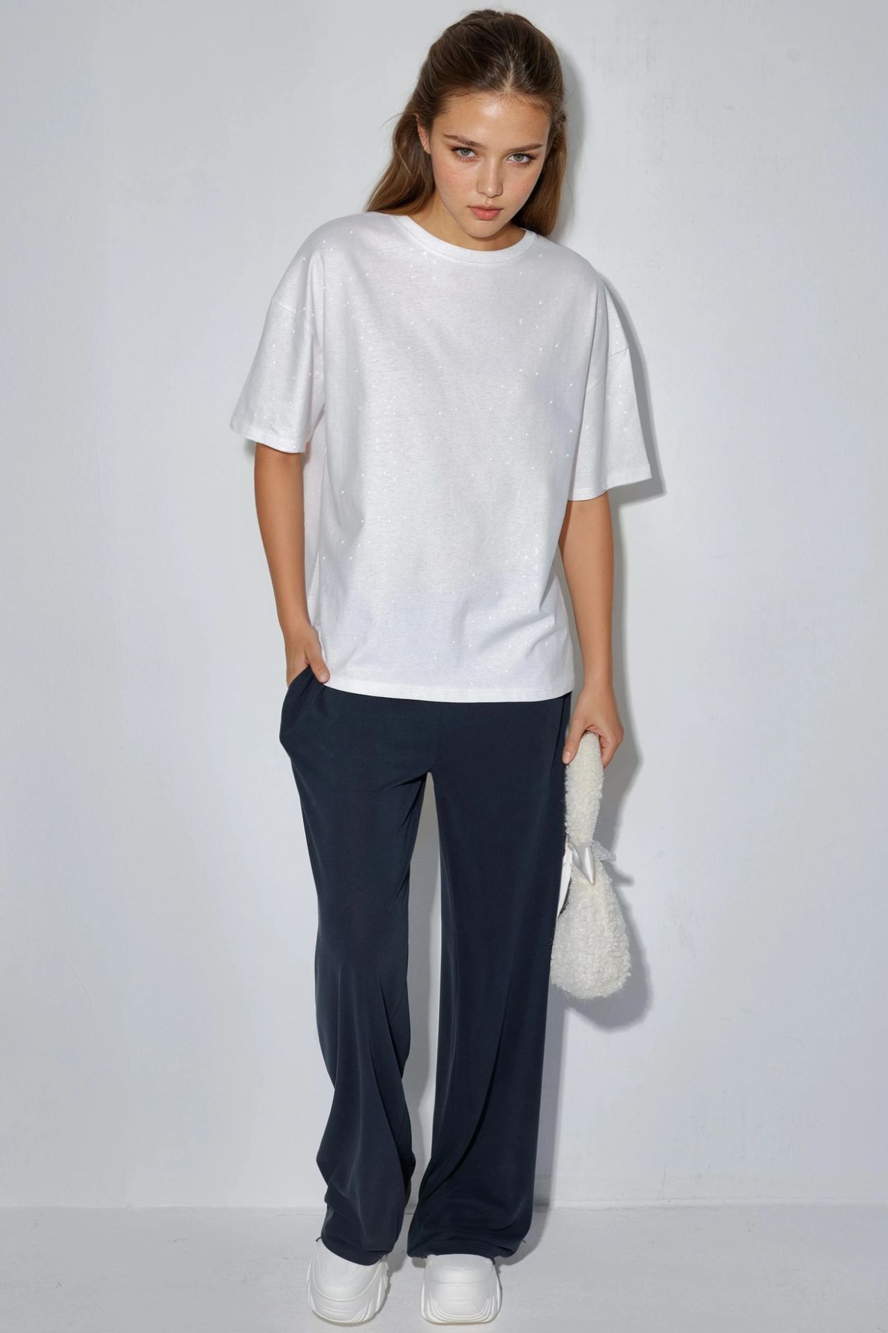BUSEM Sequin Crew Neck Short Sleeve T-Shirt 5