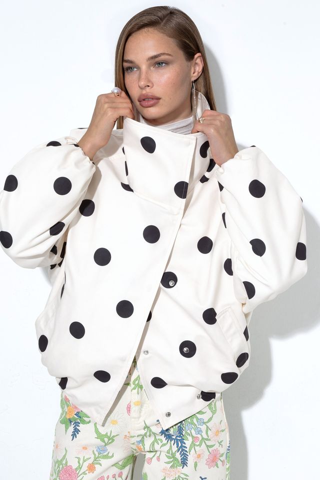 Polka Dot Bomber Jacket