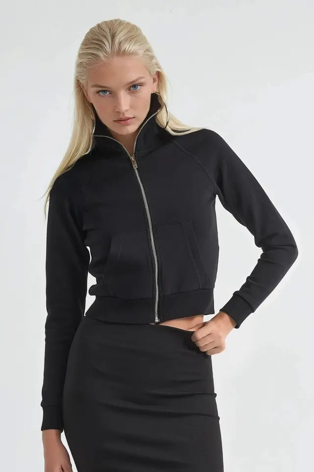 BUSEM Zippered Cotton Jacket with Pockets