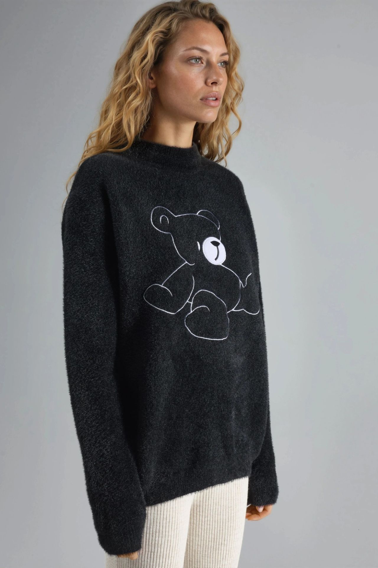 MY FASHION Oversize Teddy Bear Plush Sweater 2