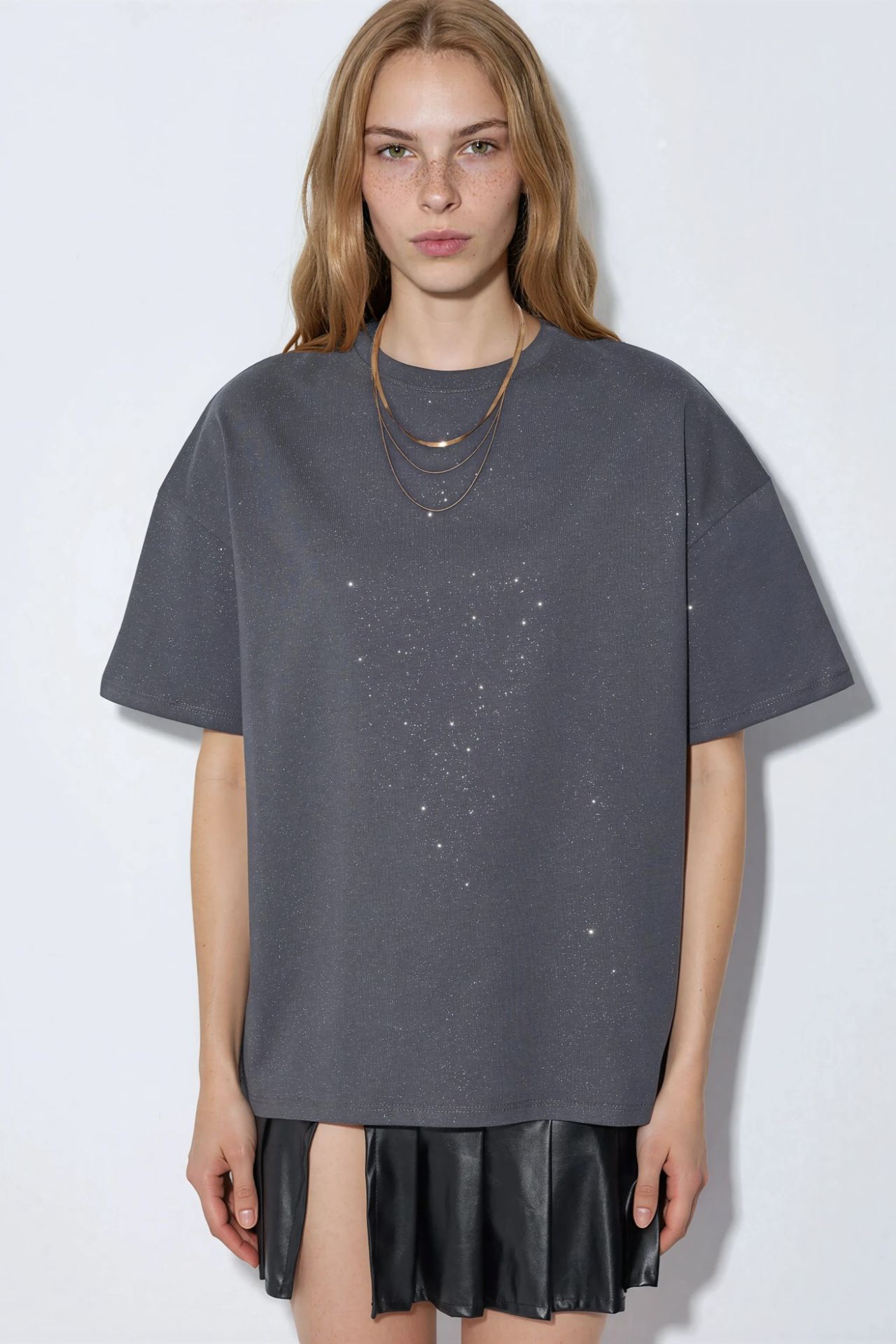 BUSEM Sequin Crew Neck Short Sleeve T-Shirt 6