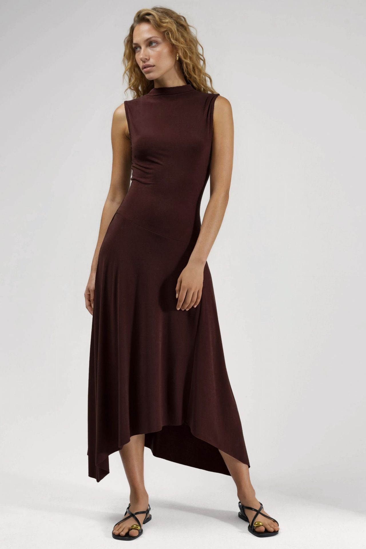 Asymmetric Midi Sandy Dress 4