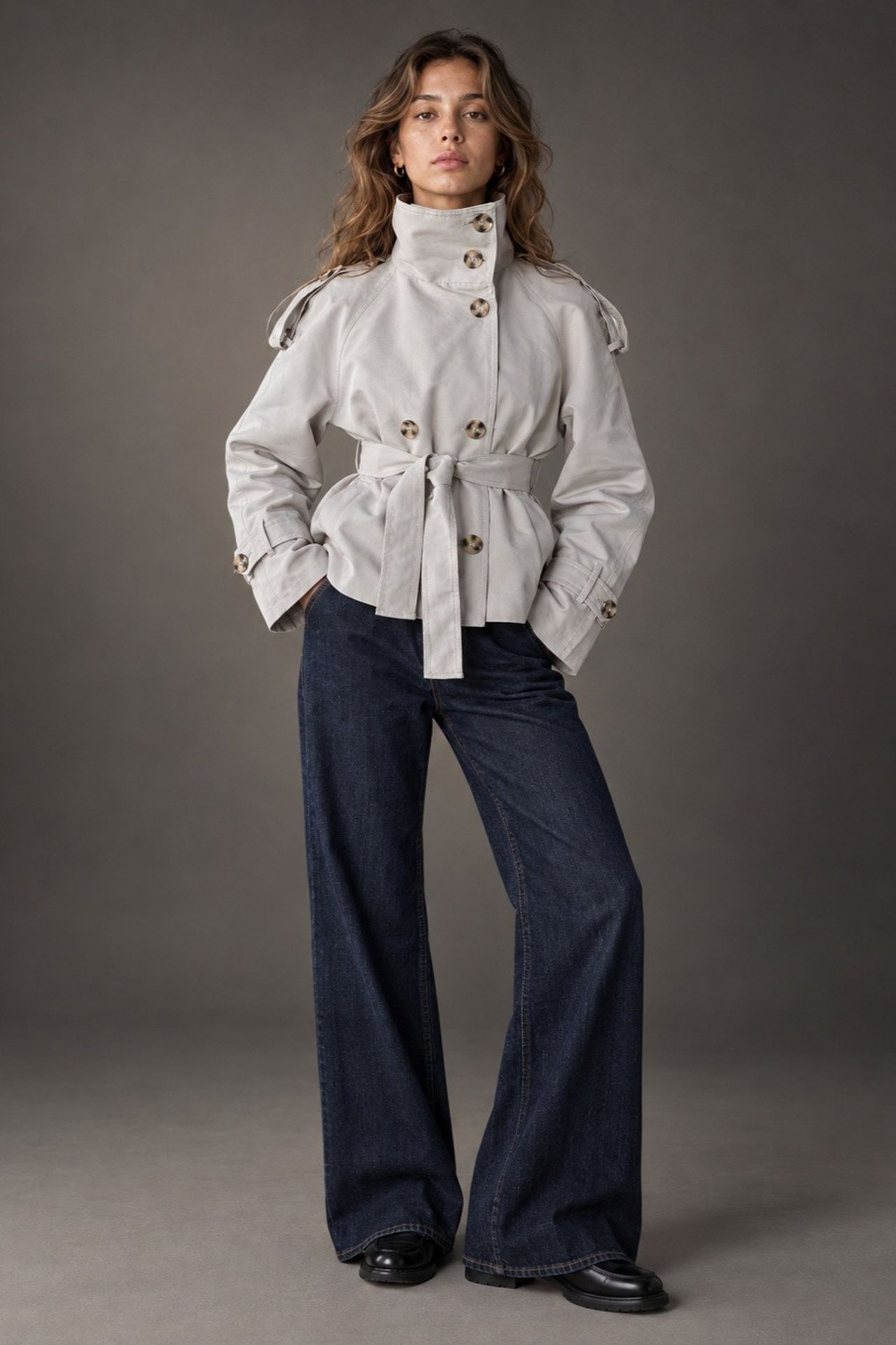 Stand Collar Trench Jacket 2