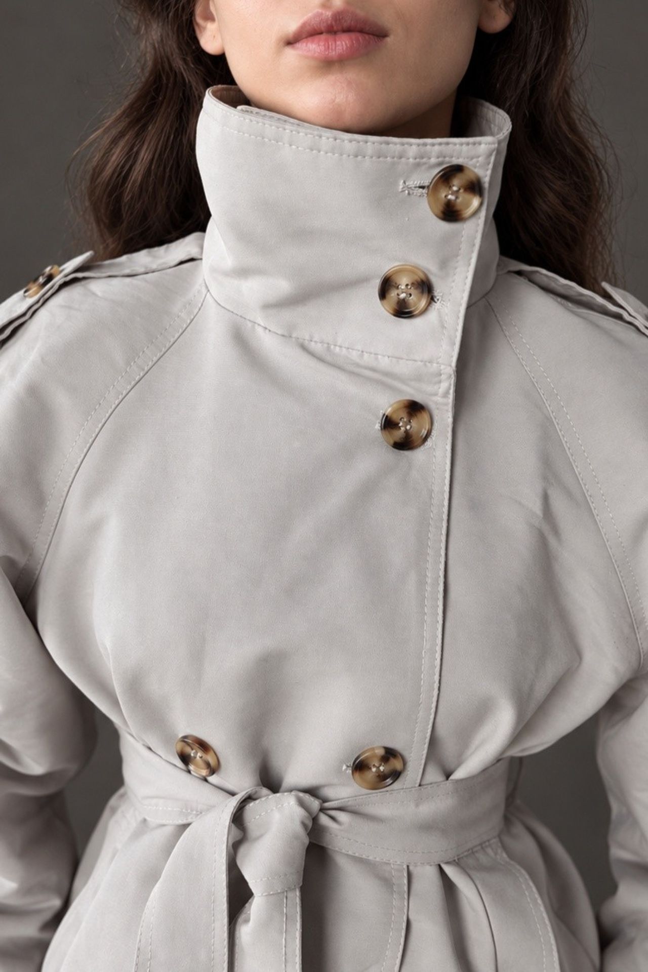 Stand Collar Trench Jacket 4