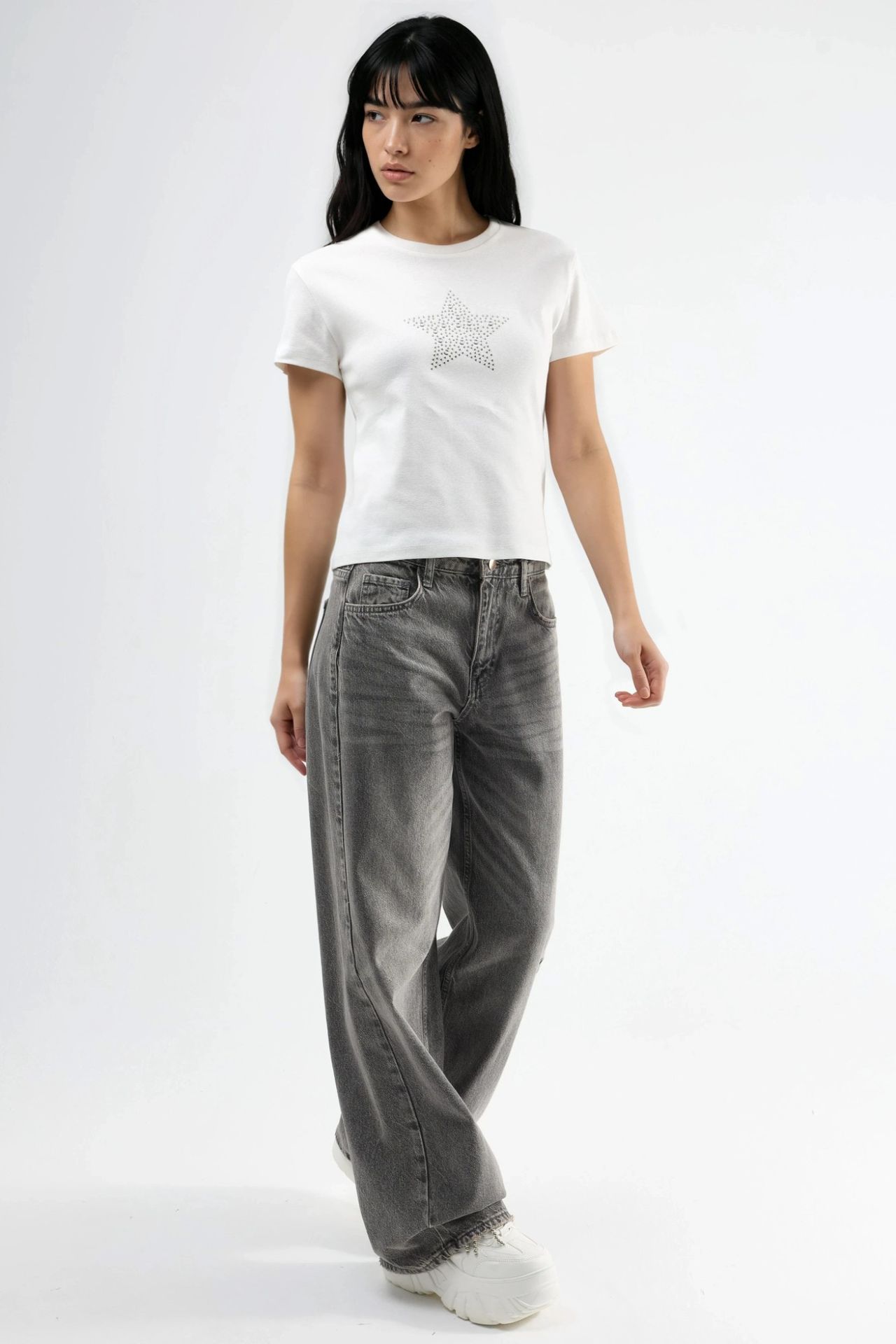 BUSEM Stone Detailed Crew Neck T-Shirt 5
