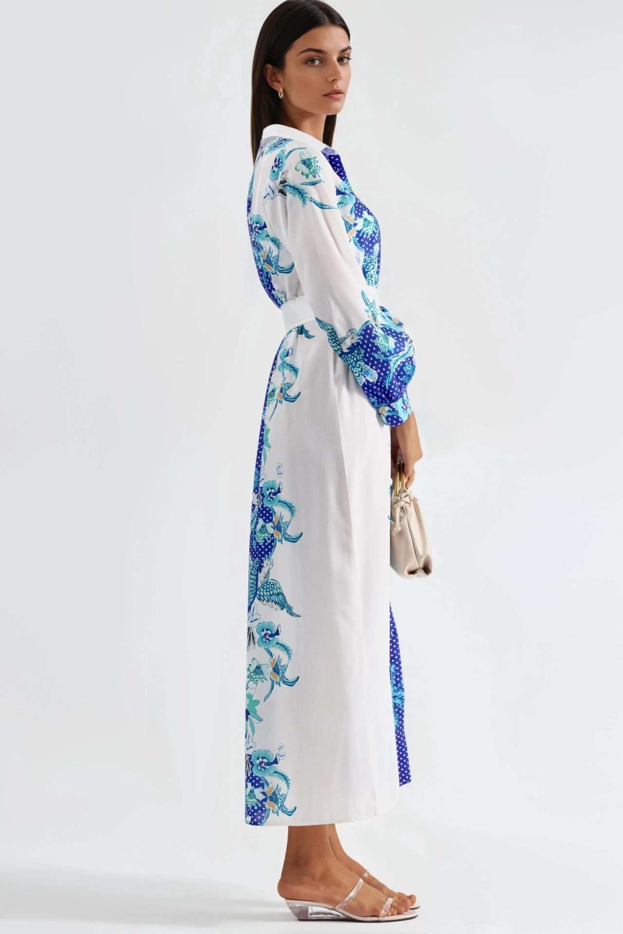 MSN Floral Belted Midi Dress 2