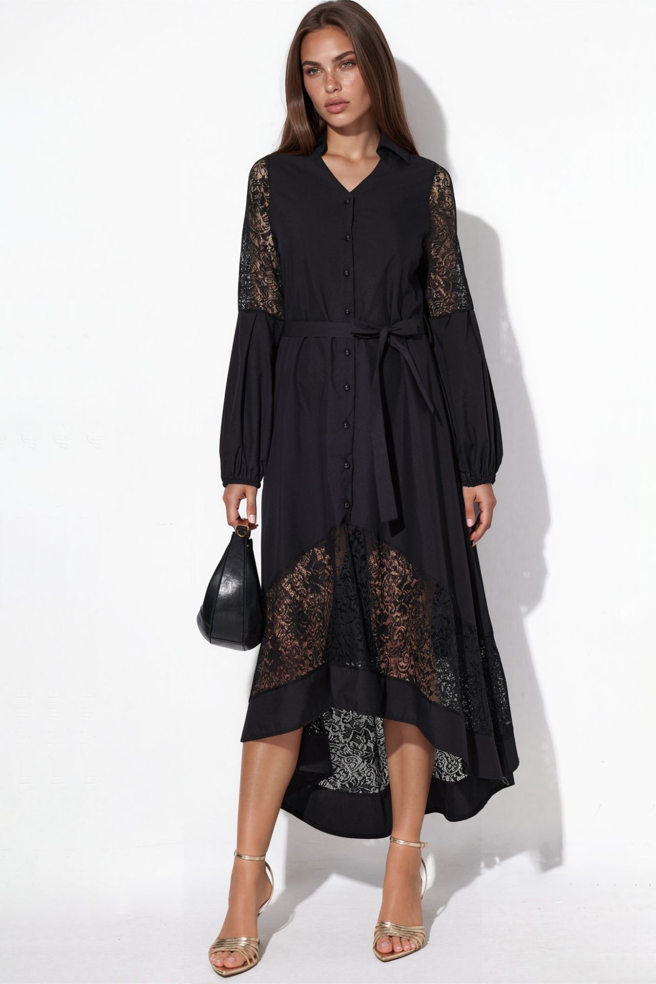MSN Embroidered Midi Wrap Dress 1