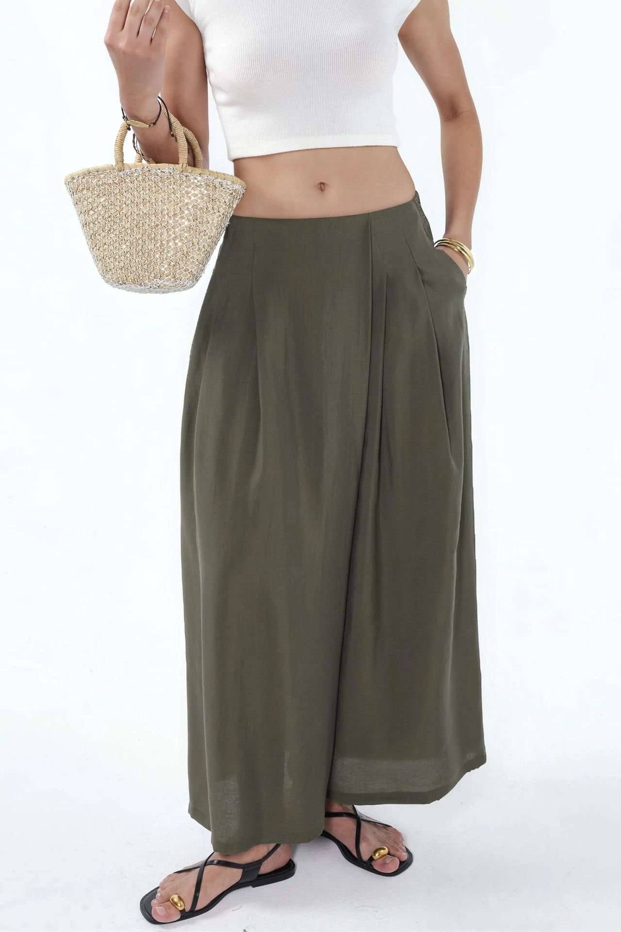 Wide Leg Palazzo Modal Pants 1