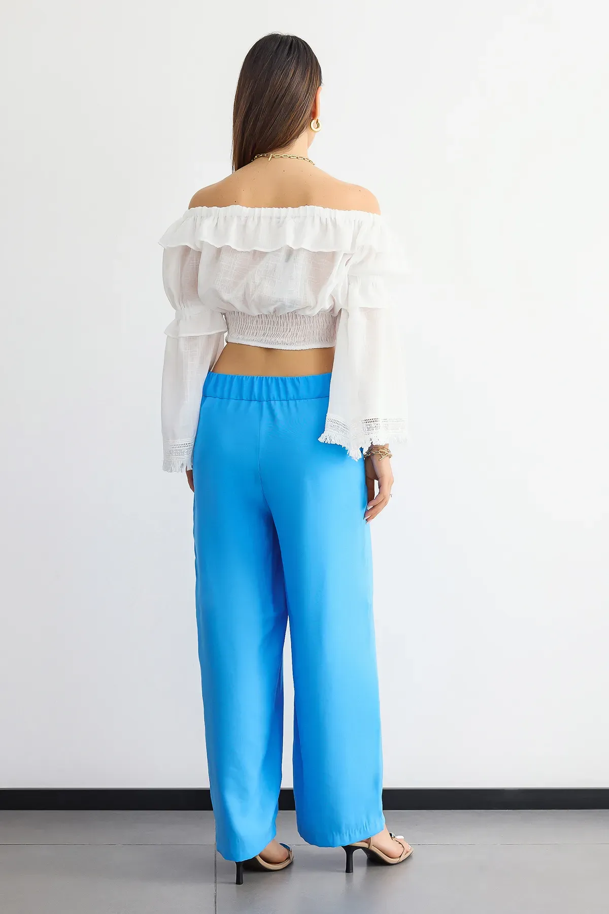 High-Waist Wide-Leg Trousers 5