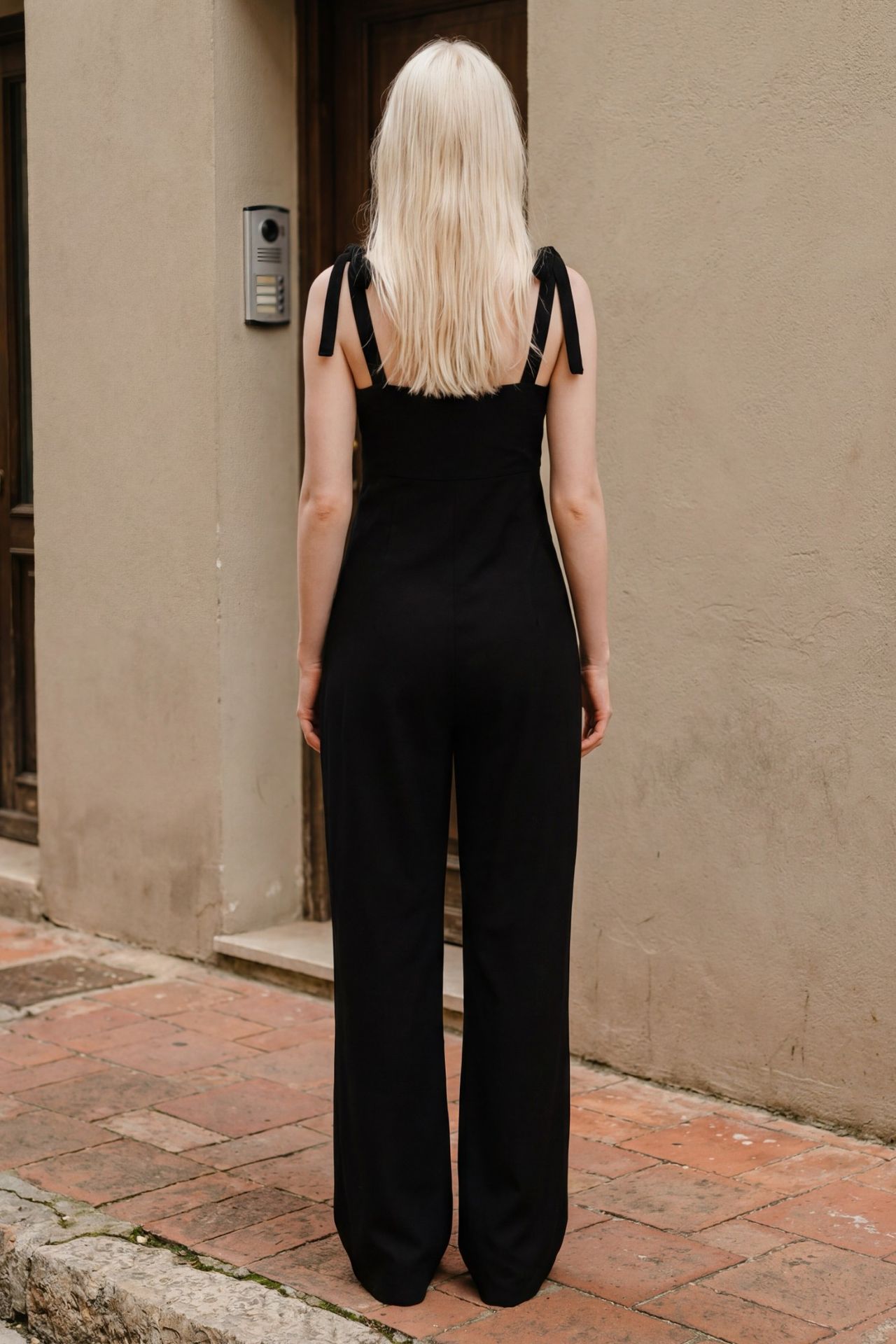 MY FASHION Sweetheart Neck Linen Blend Jumpsuit 3