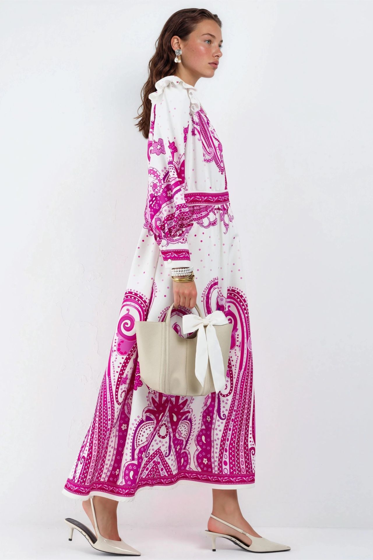 MSN V-Neck Paisley Maxi Dress with Slit 5