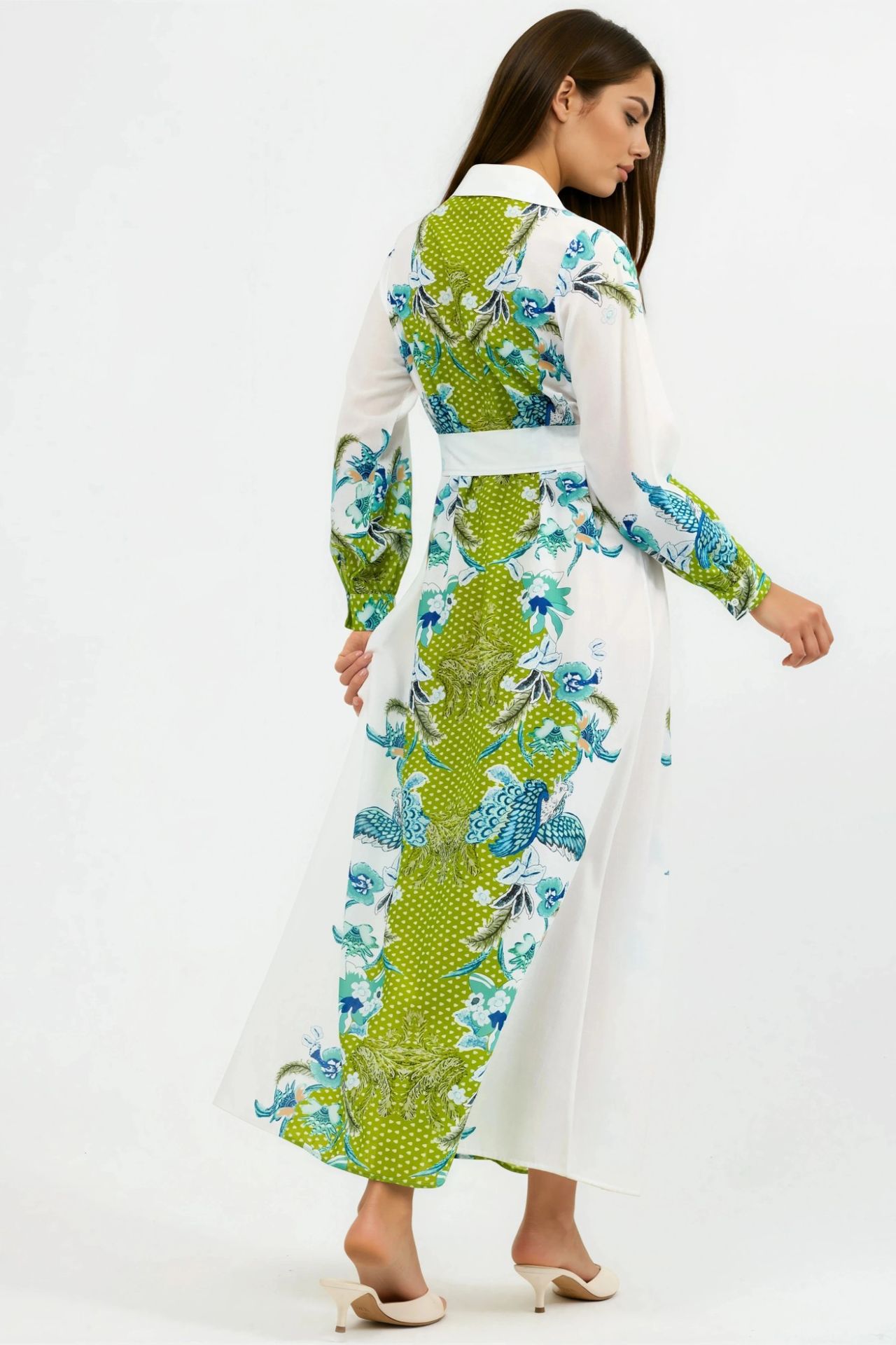 MSN Floral Belted Midi Dress 4