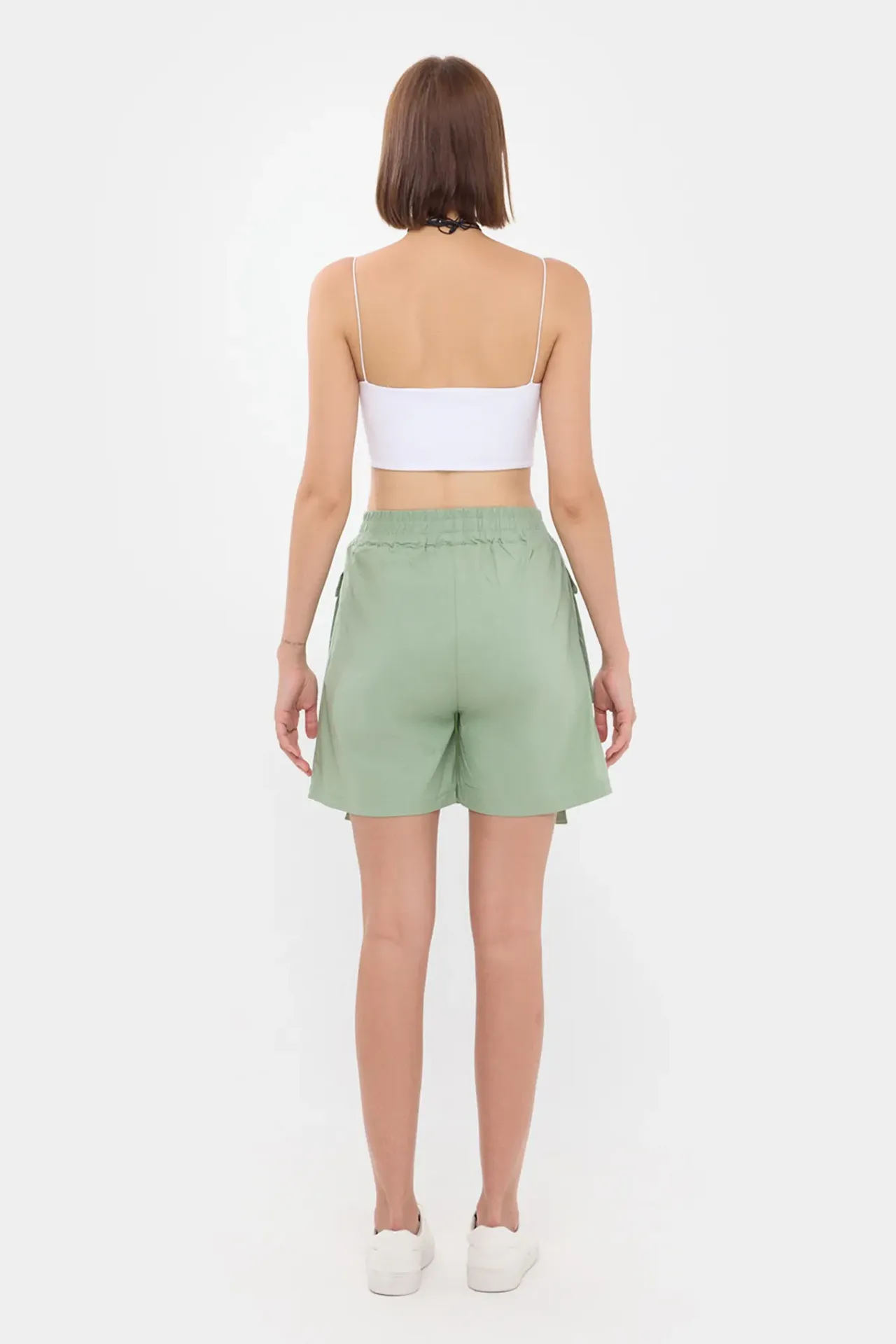 High-Waist Mini Utility Skirt