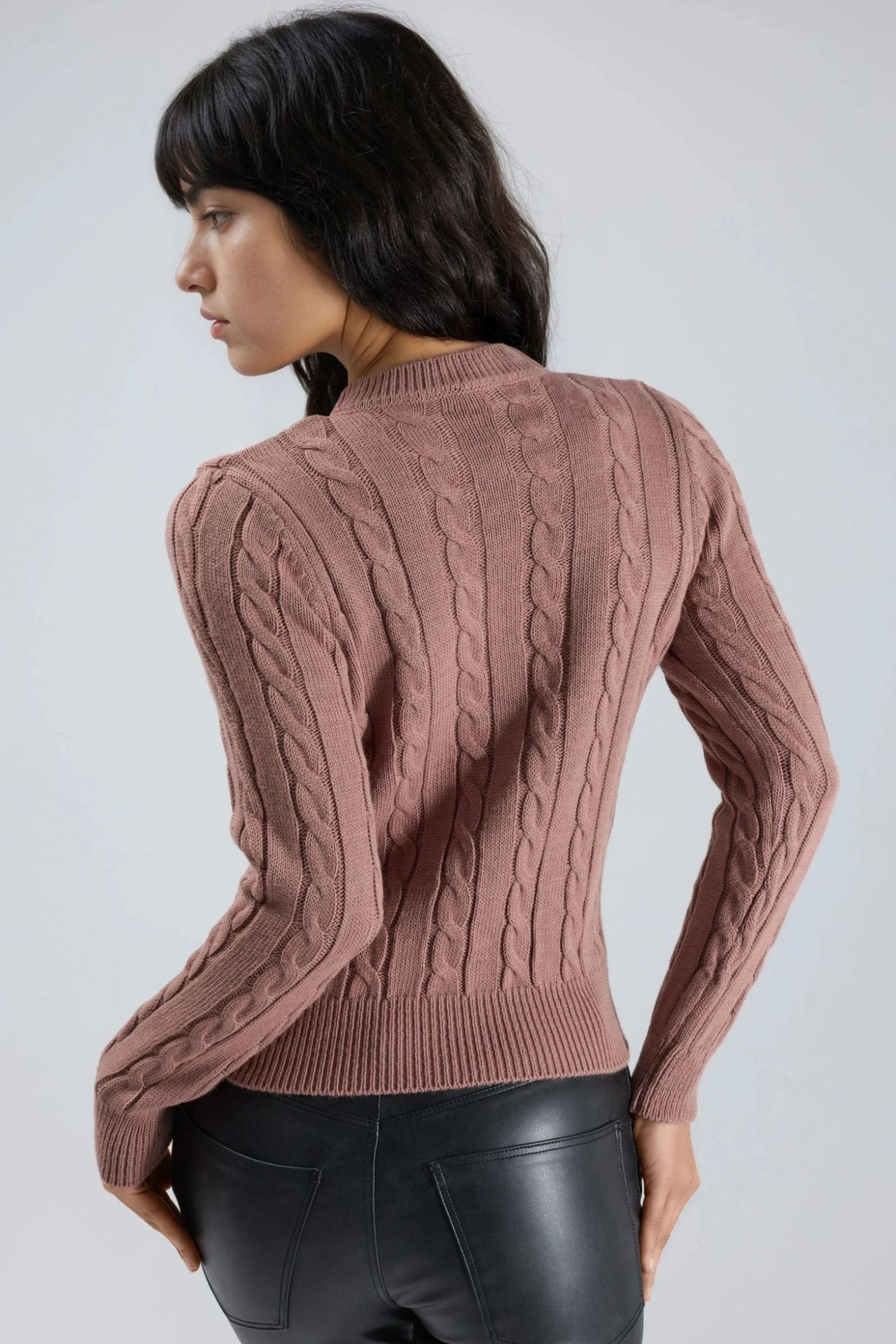 MY FASHION Fitted Cable Knit Sweater 3