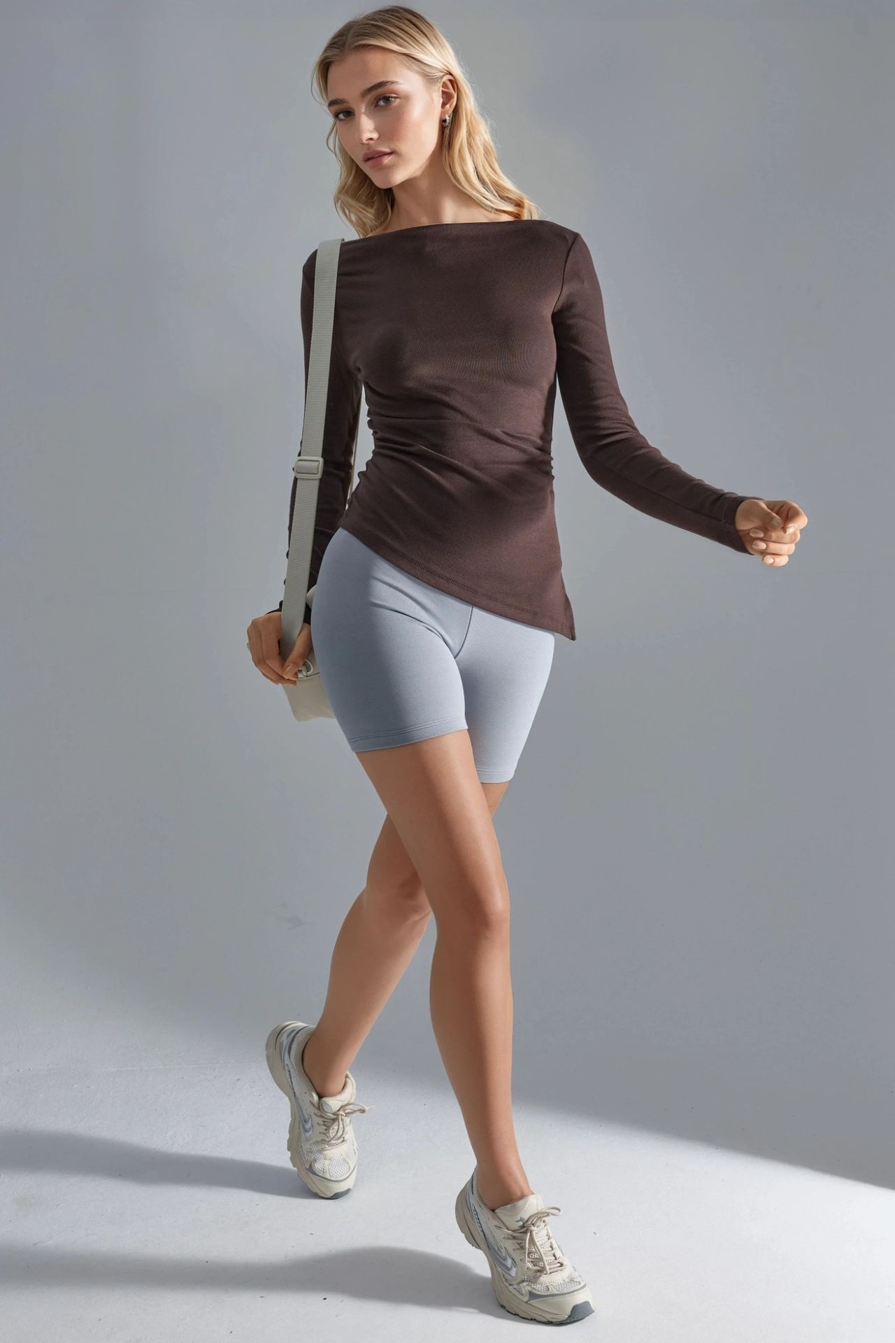 BUSEM Boat Neck Cotton Blouse 2