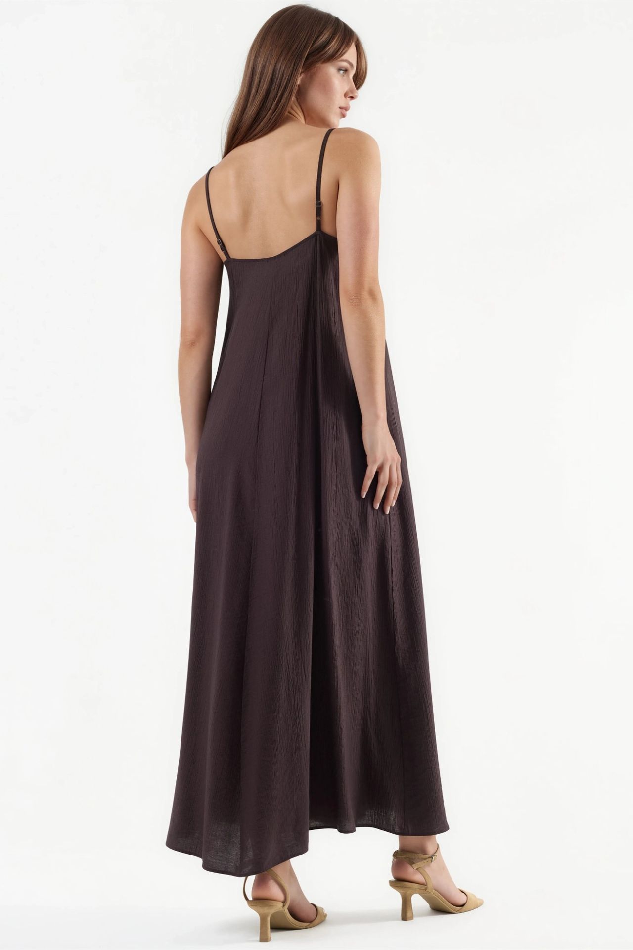 BUSEM V-Neck Midi Slip Dress