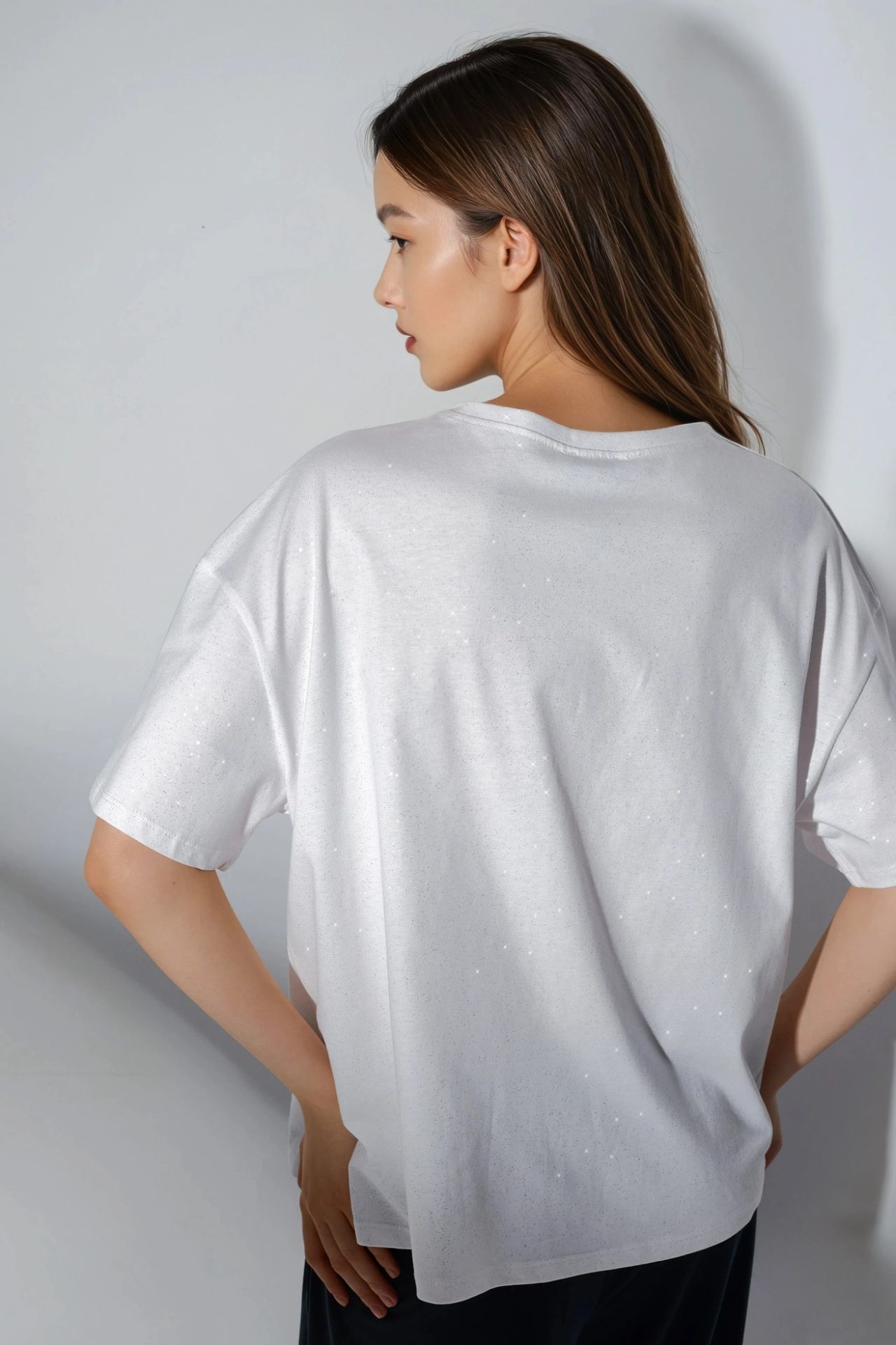 BUSEM Sequin Crew Neck Short Sleeve T-Shirt 4