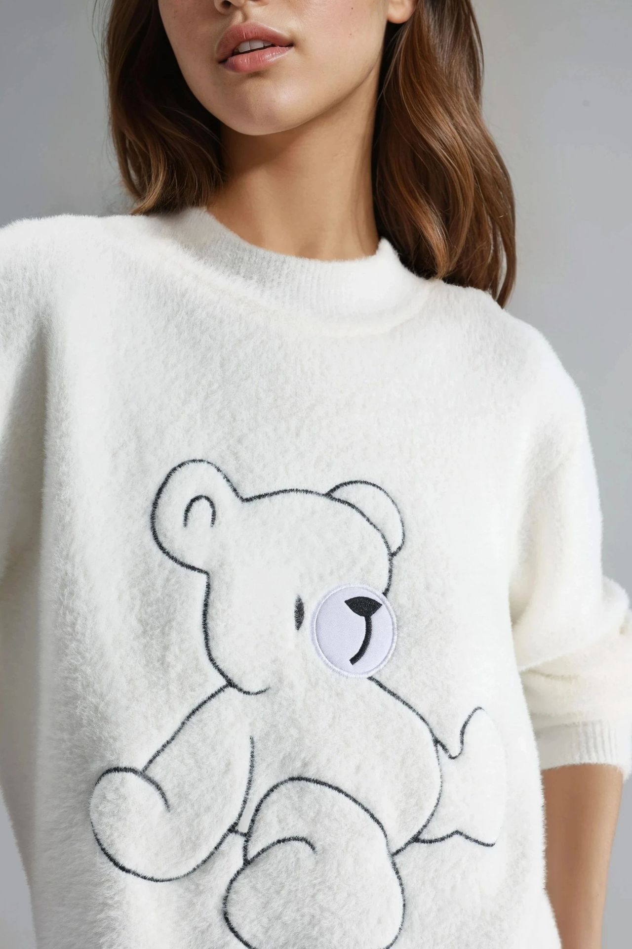 MY FASHION Oversize Teddy Bear Plush Sweater 6