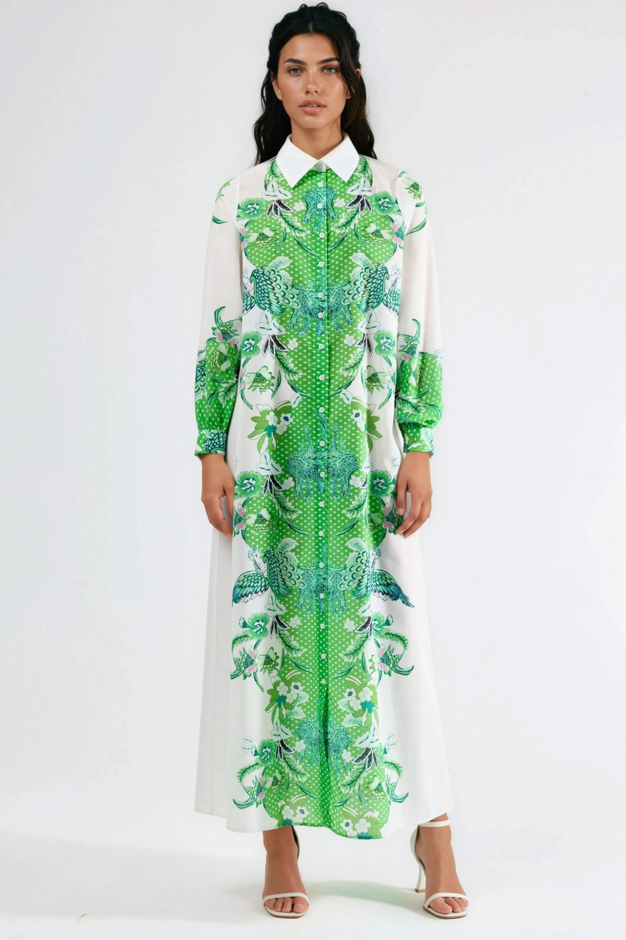 MSN Floral Belted Midi Dress 7
