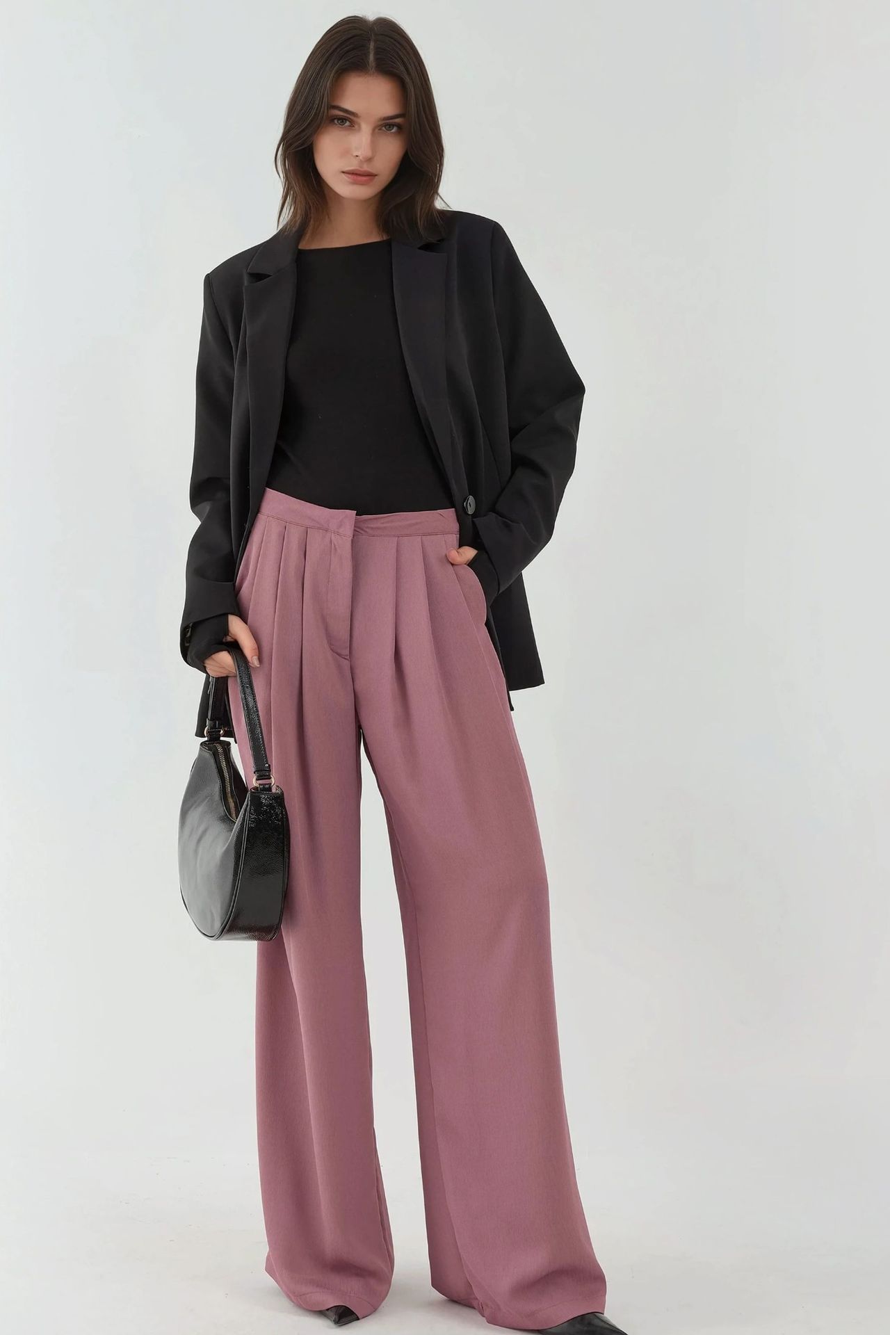 Pleated Wide Leg Palazzo Pants 5