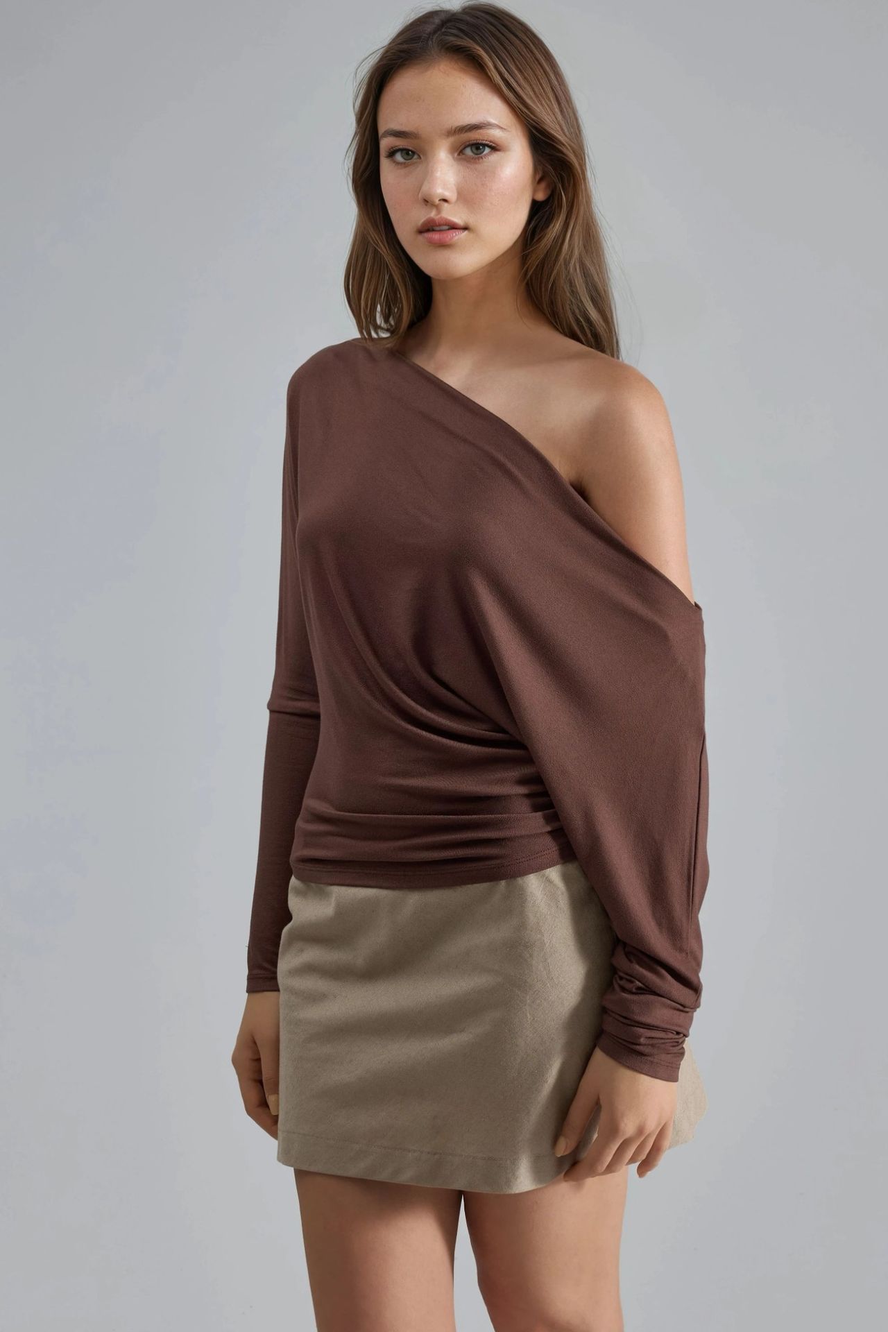 BUSEM Boat Neck Drape Blouse 8
