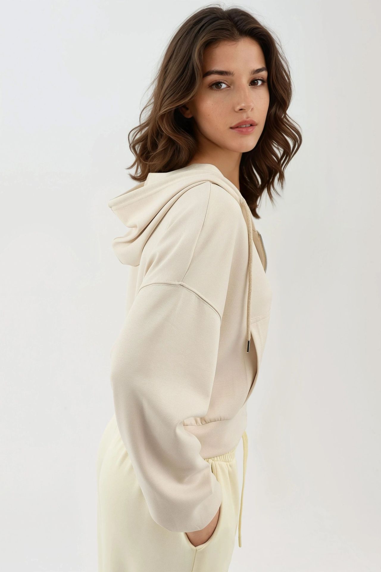 BUSEM Hooded Zippered Short Jacket 2