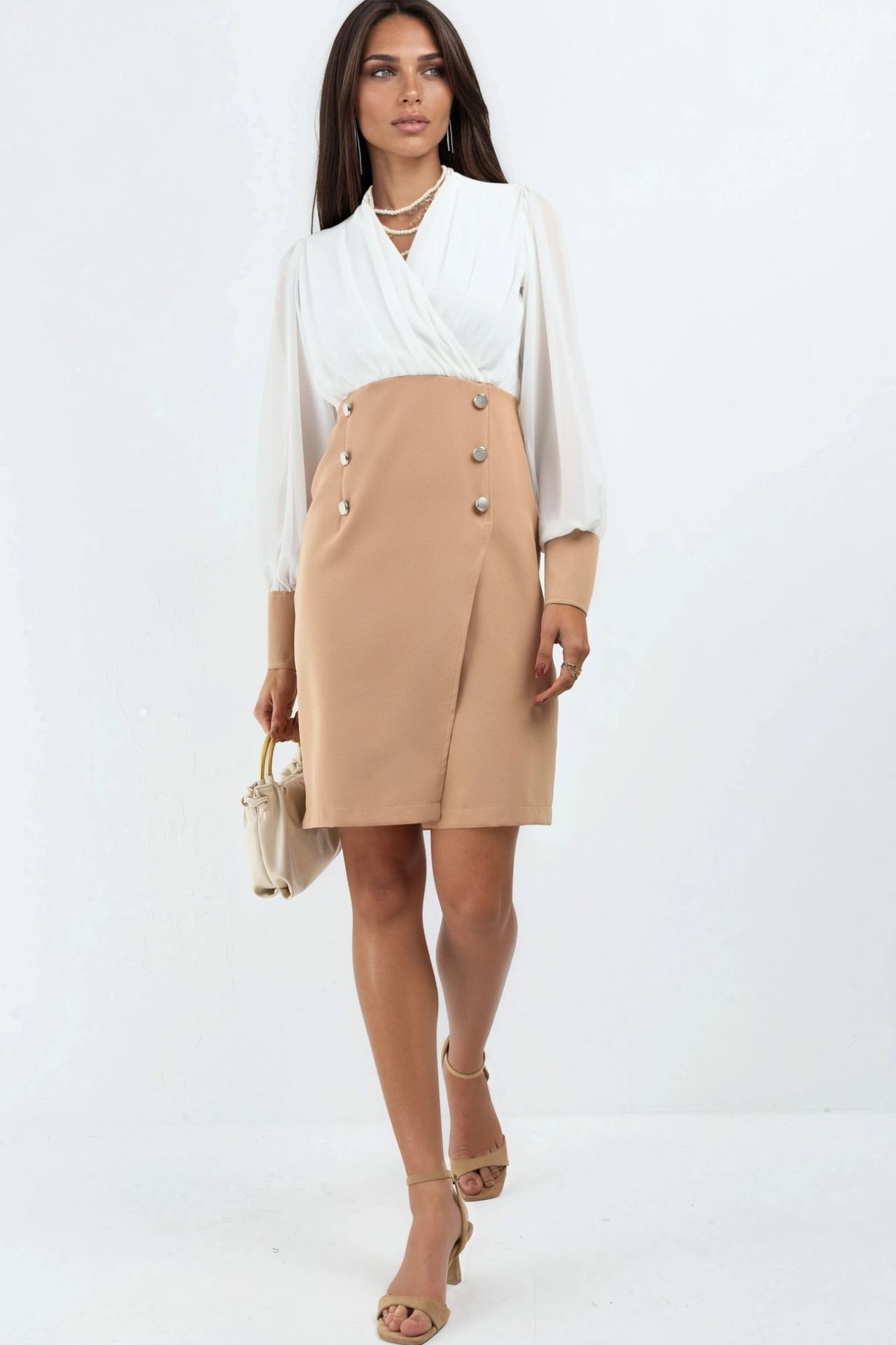MSN V-neck Color Blocked Mini Dress 3