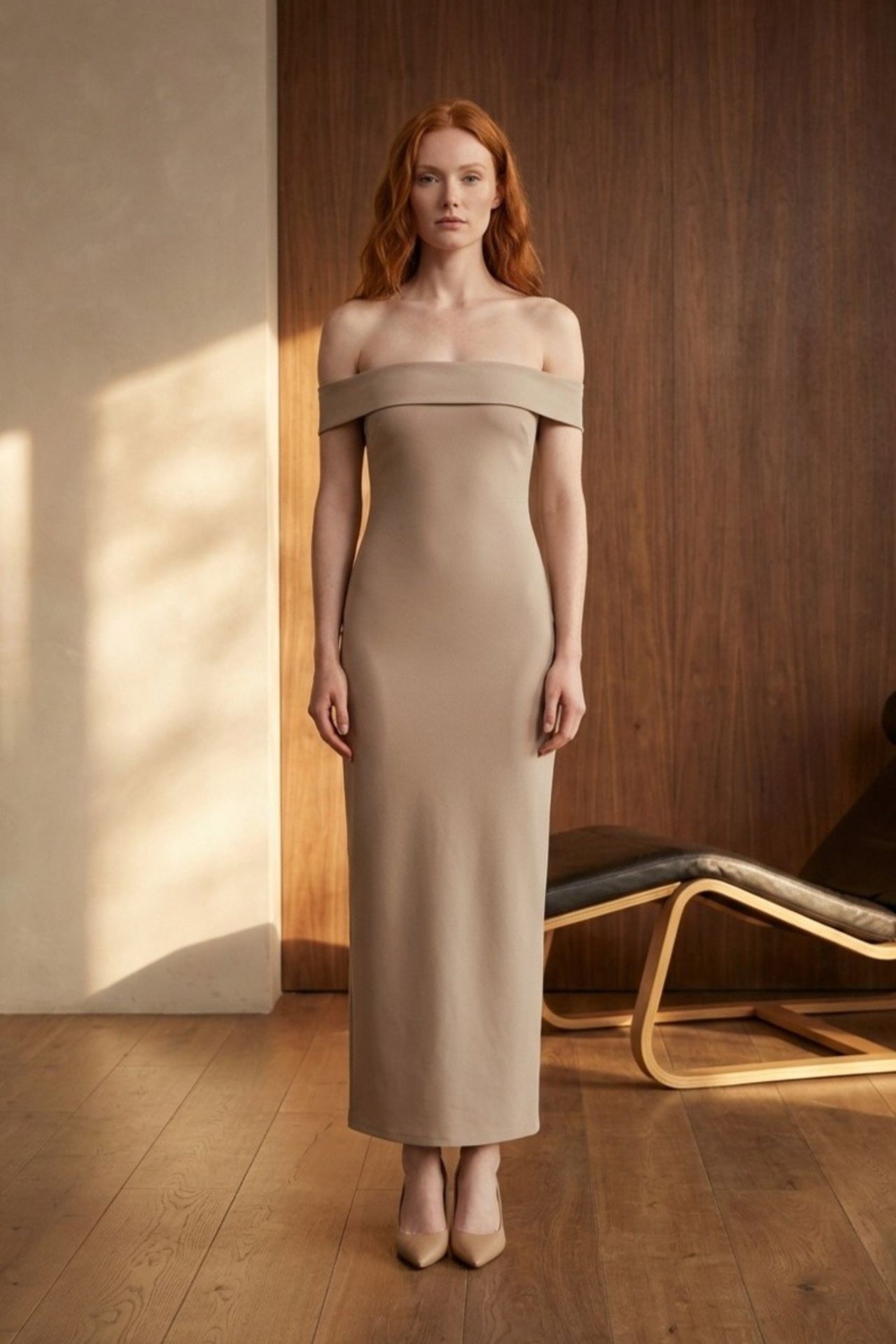 MY FASHION Off Shoulder Bodycon Maxi Dress with Slit 5